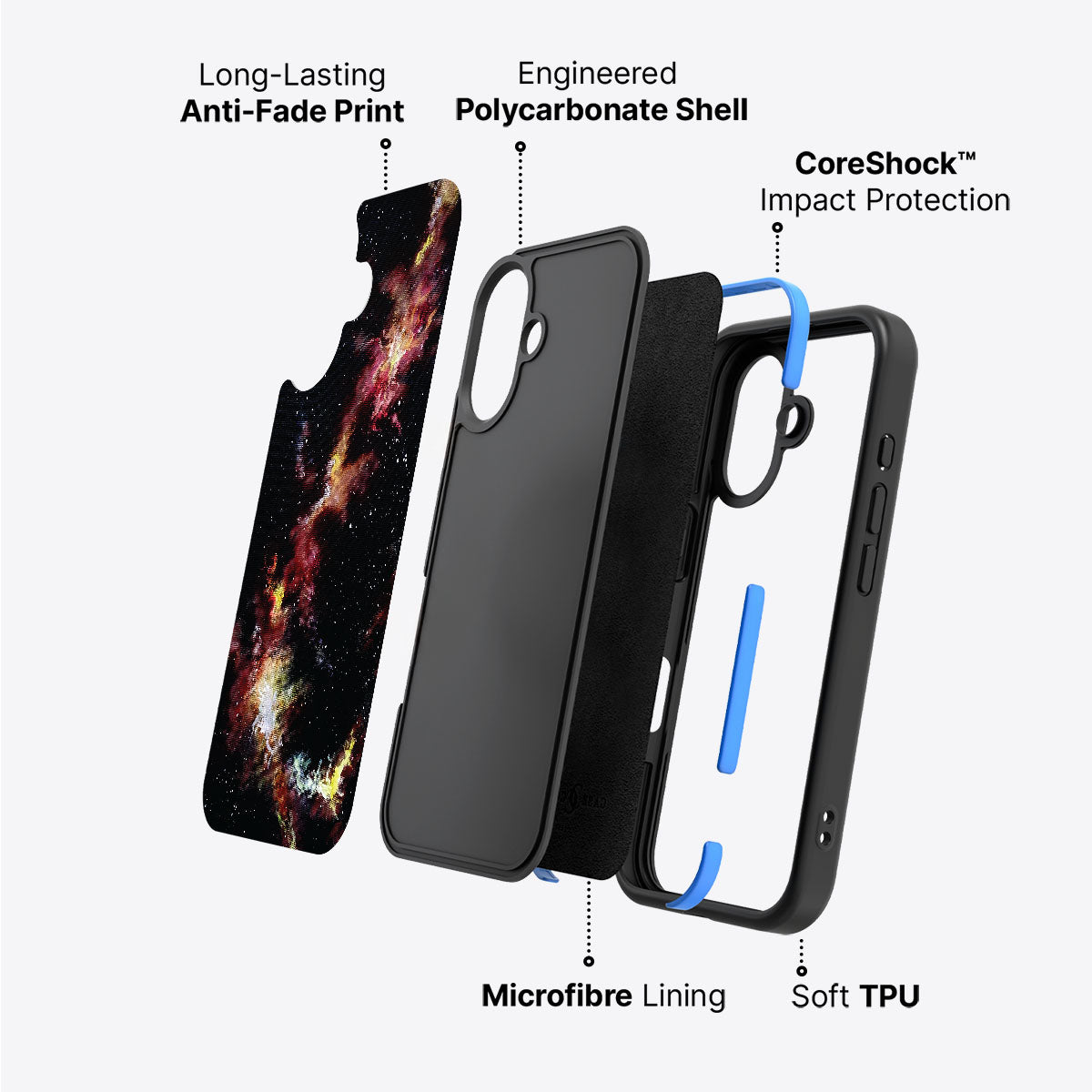 Cosmic Flare - iPhone 16 Case #case type_core (non magsafe)