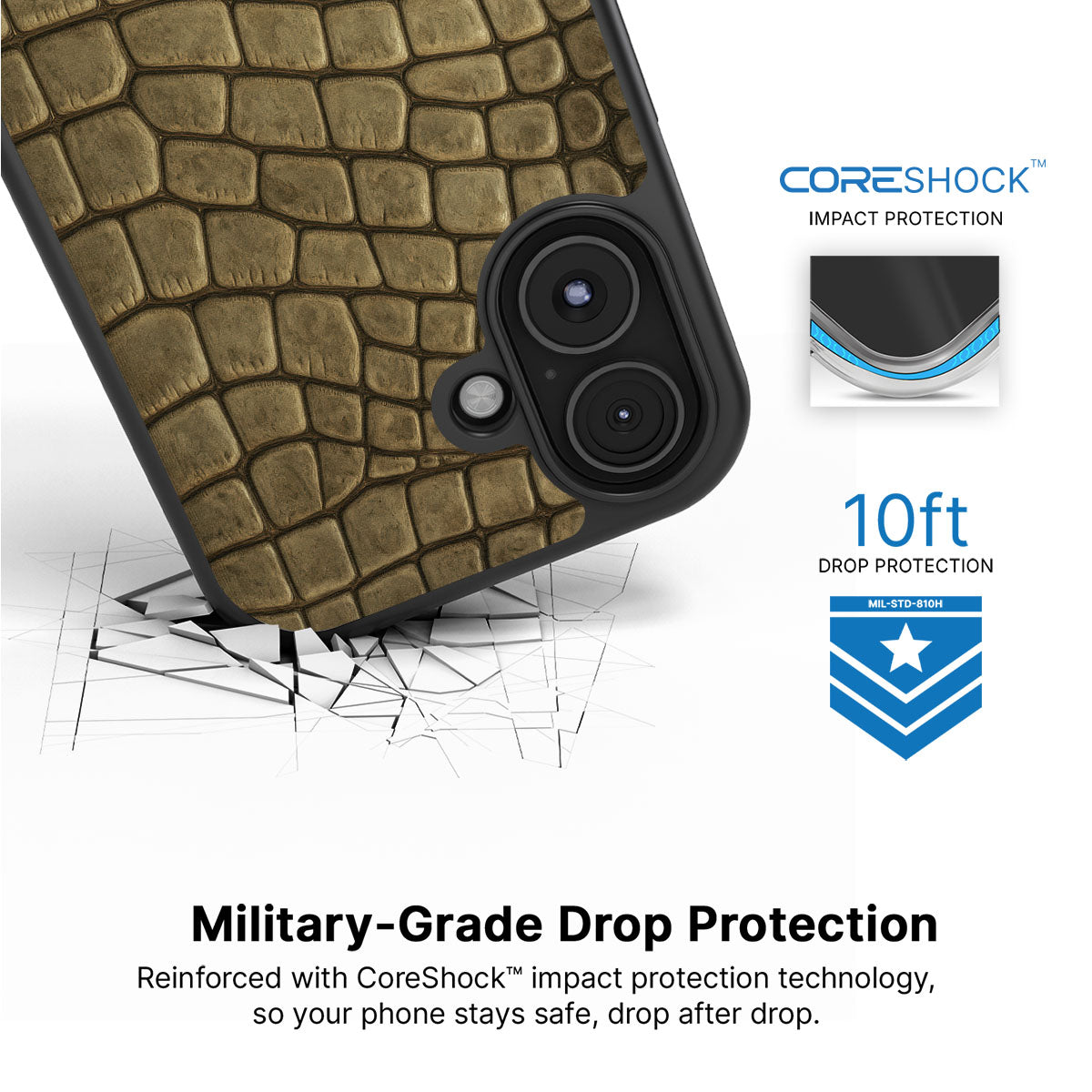 Croc Scales - iPhone 16 Case  #case type_core (magsafe), #case type_core (non magsafe)