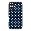 Navy Polka Dot iPhone 16 Case – Deep Sea | MagSafe