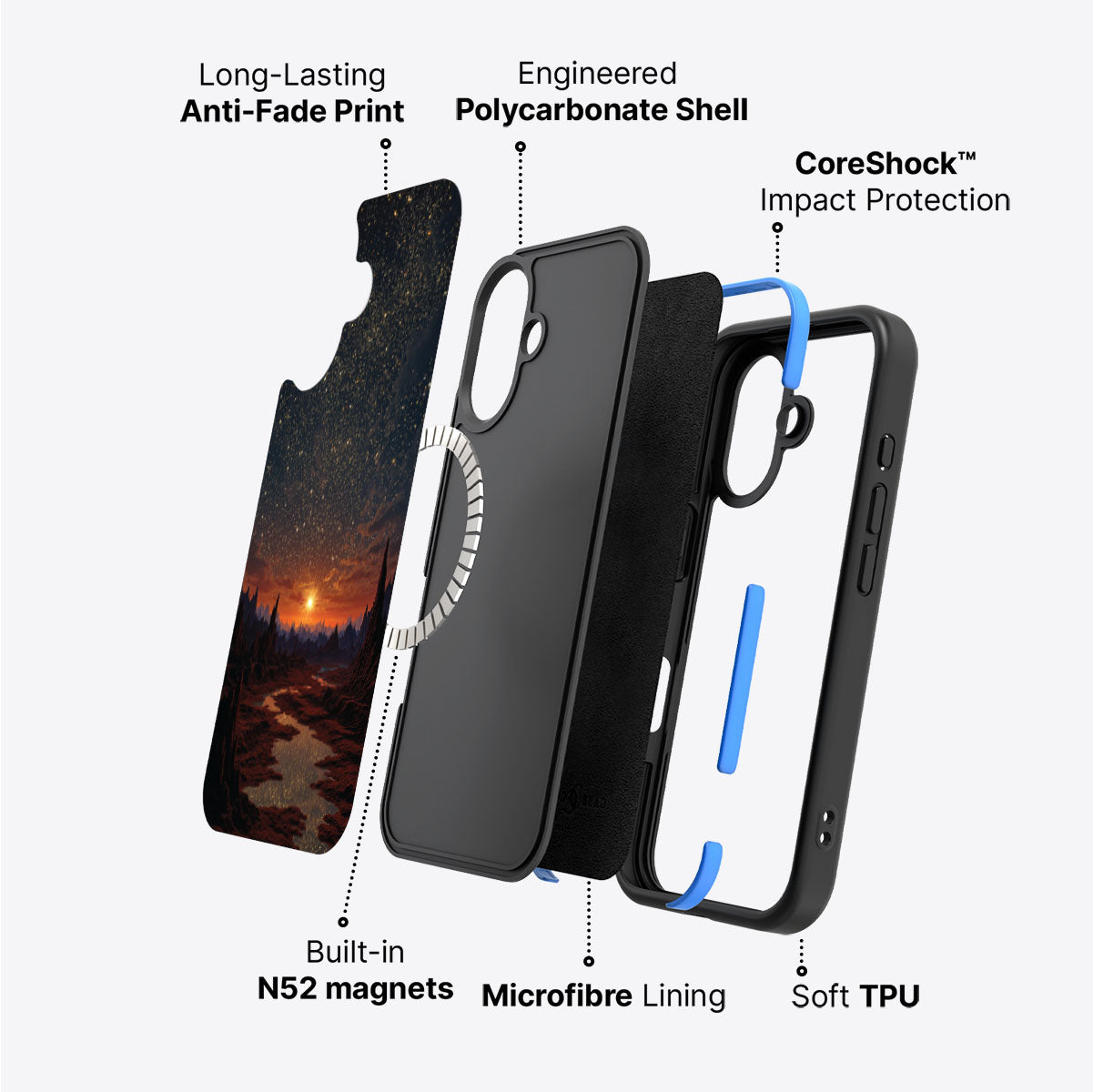 Orange Sunset Designer iPhone 16 Case – Desert Dusk | MagSafe