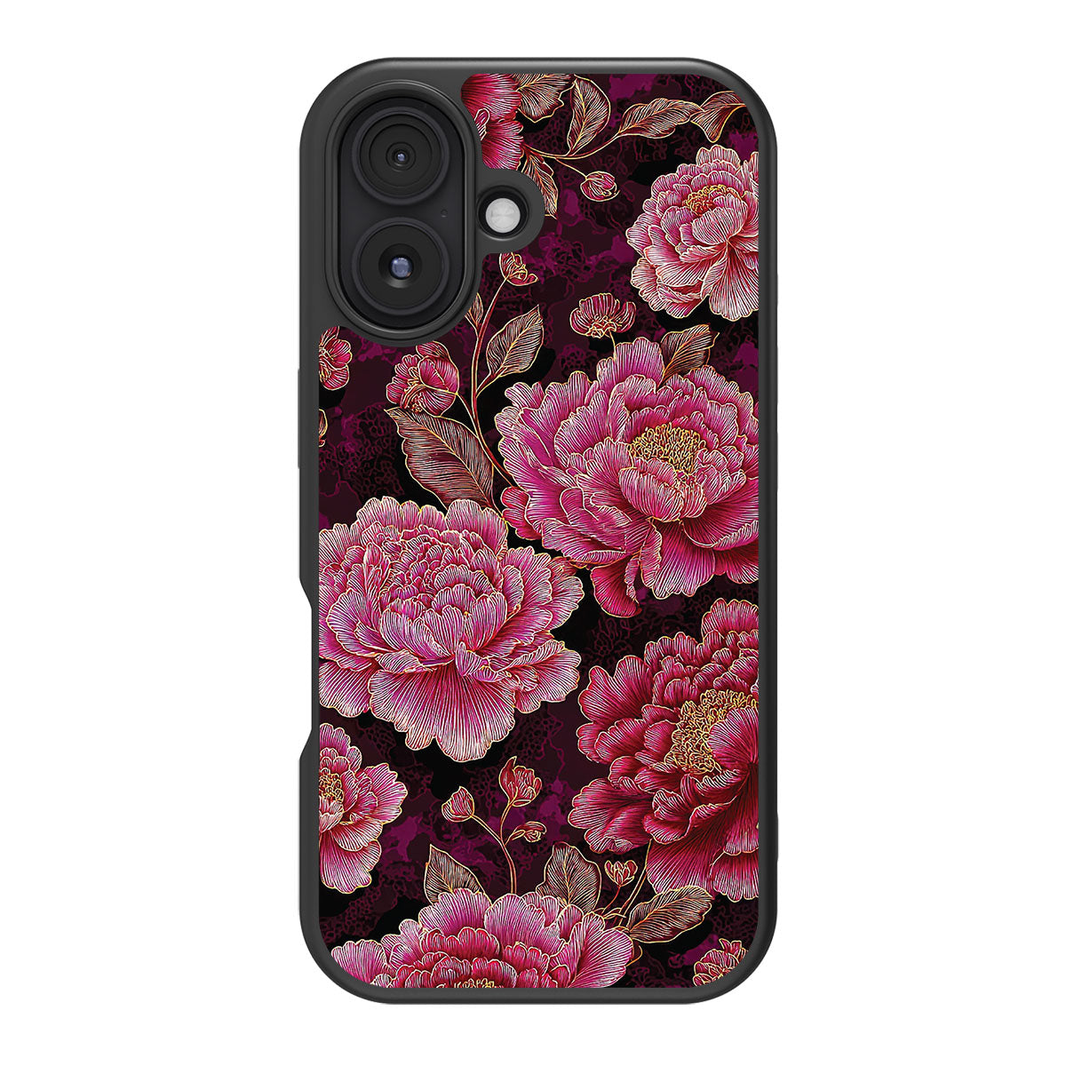 Floral Opulence design back view – iPhone 16 case