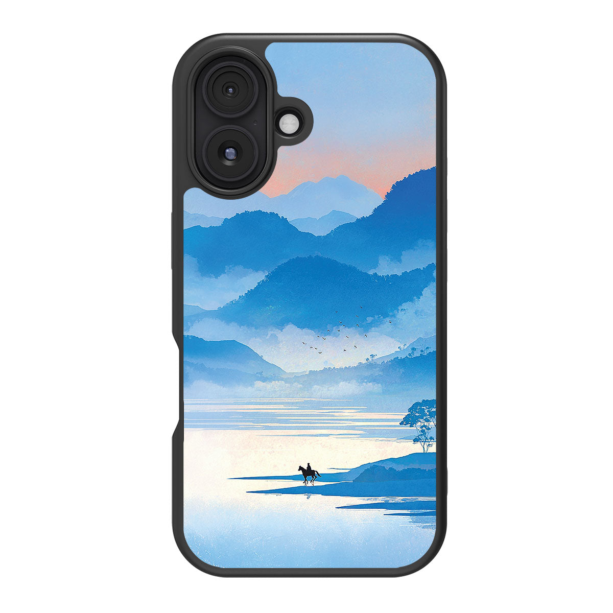 Globe Trotter design back view – iPhone 16 case