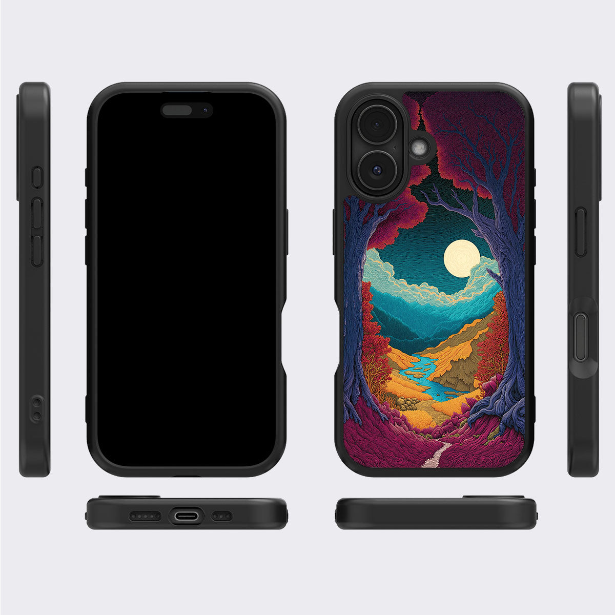 Celestial Designer iPhone 16 Case – Harvest Moon | MagSafe
