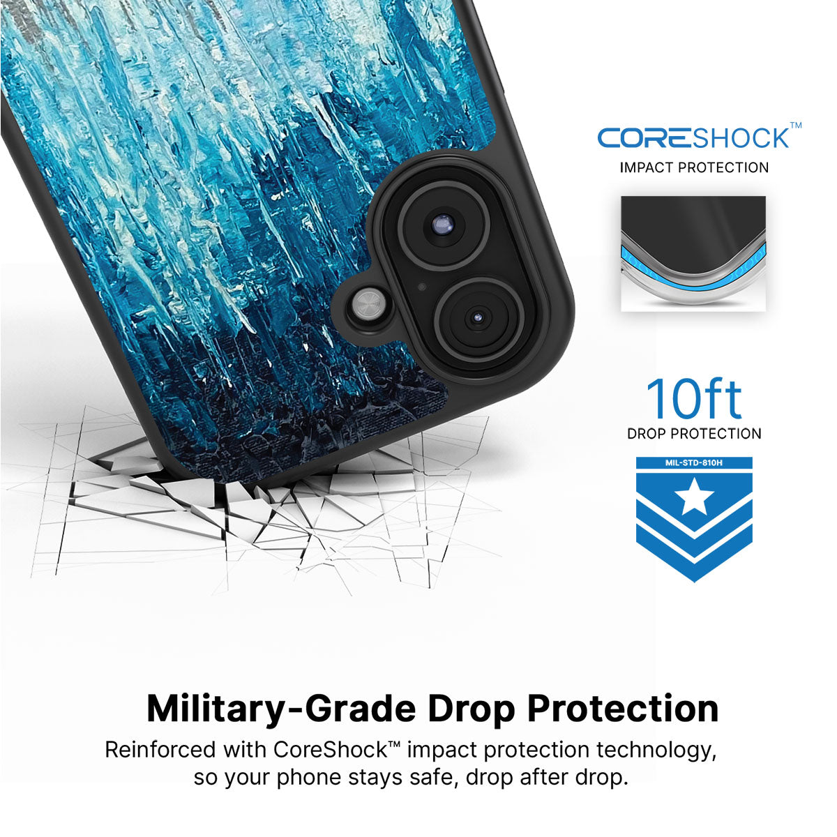 Impasto Tides - iPhone 16 Case #case type_core (magsafe), #case type_core (non magsafe)