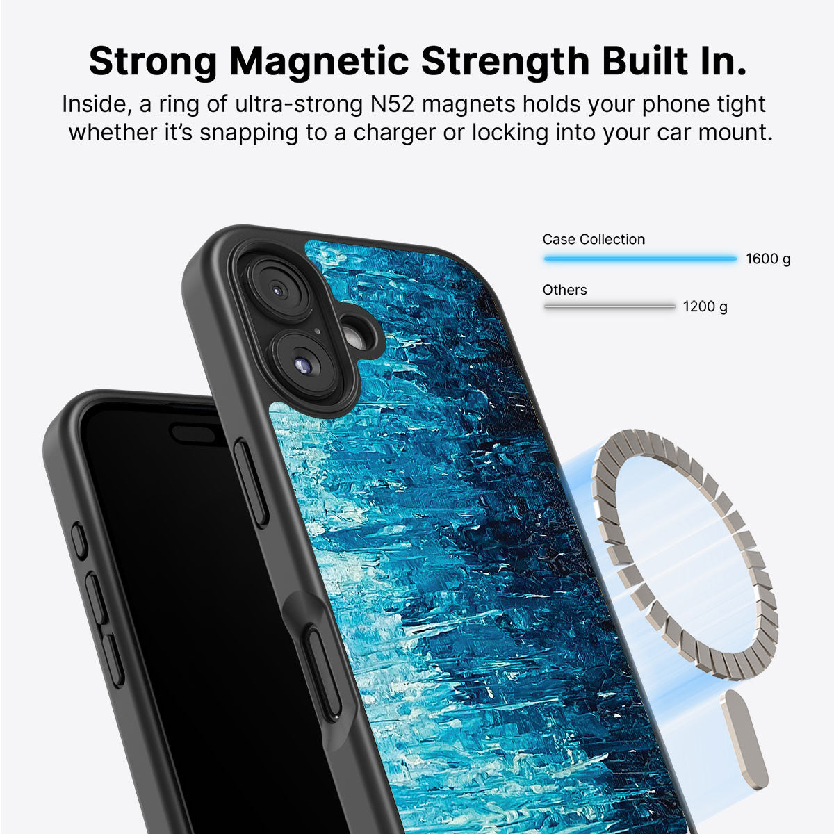 Indigo Impasto - iPhone 16 Case #case type_core (magsafe)