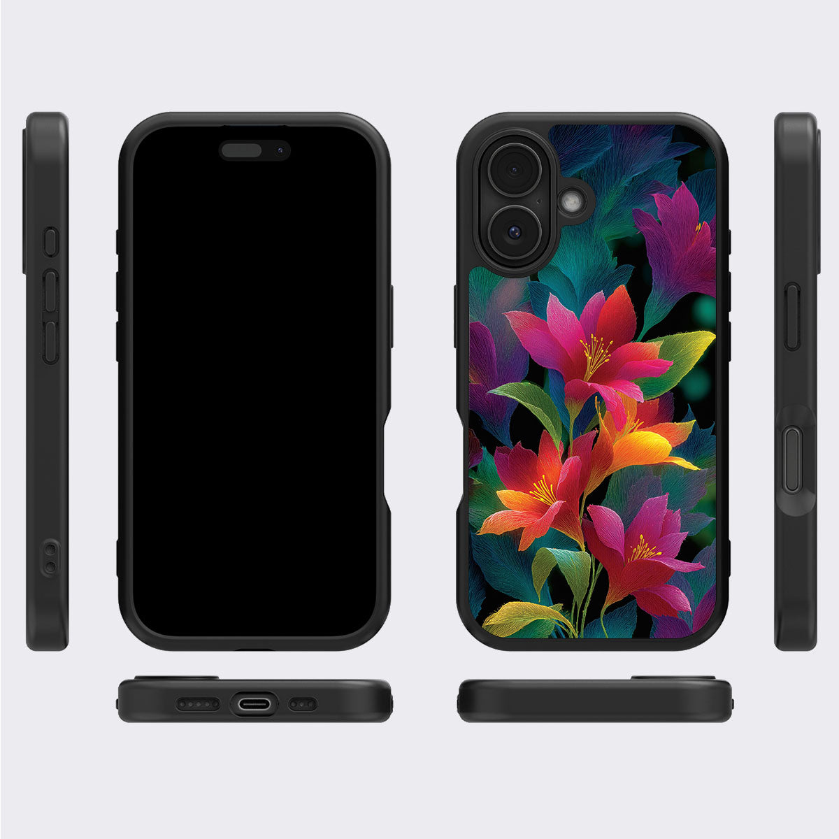 Floral Designer iPhone 16 Case – Jungle Bloom | MagSafe