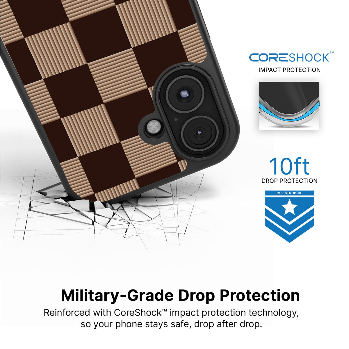 Latte Check - iPhone 16 Case  #case type_core (magsafe), #case type_core (non magsafe)