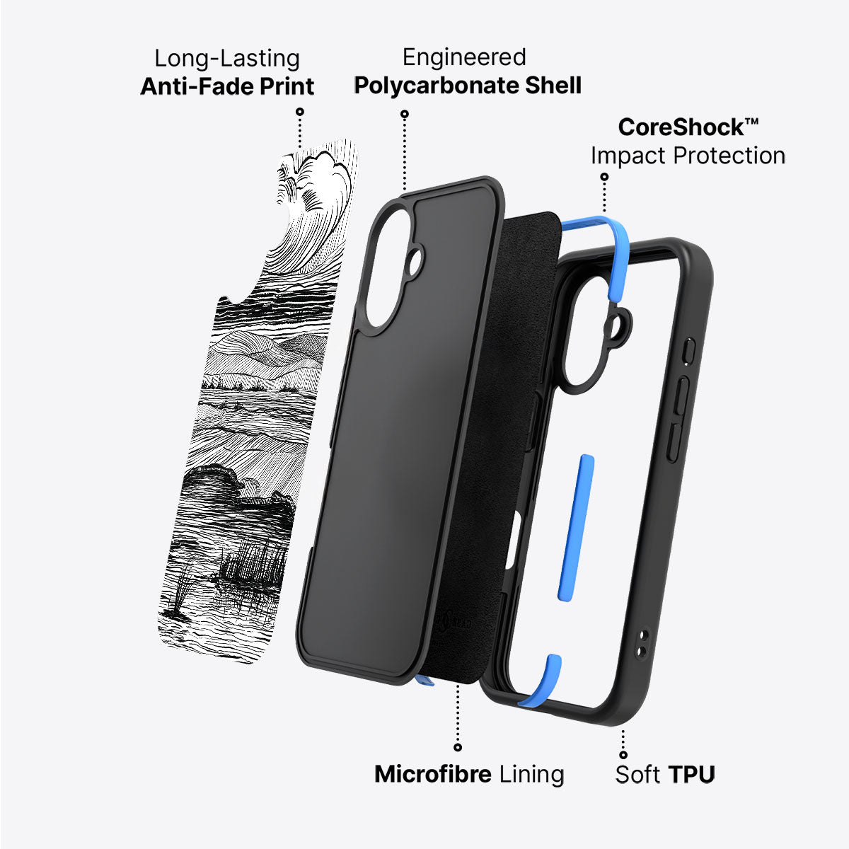 Linear Landscape - iPhone 16 Case #case type_core (non magsafe)