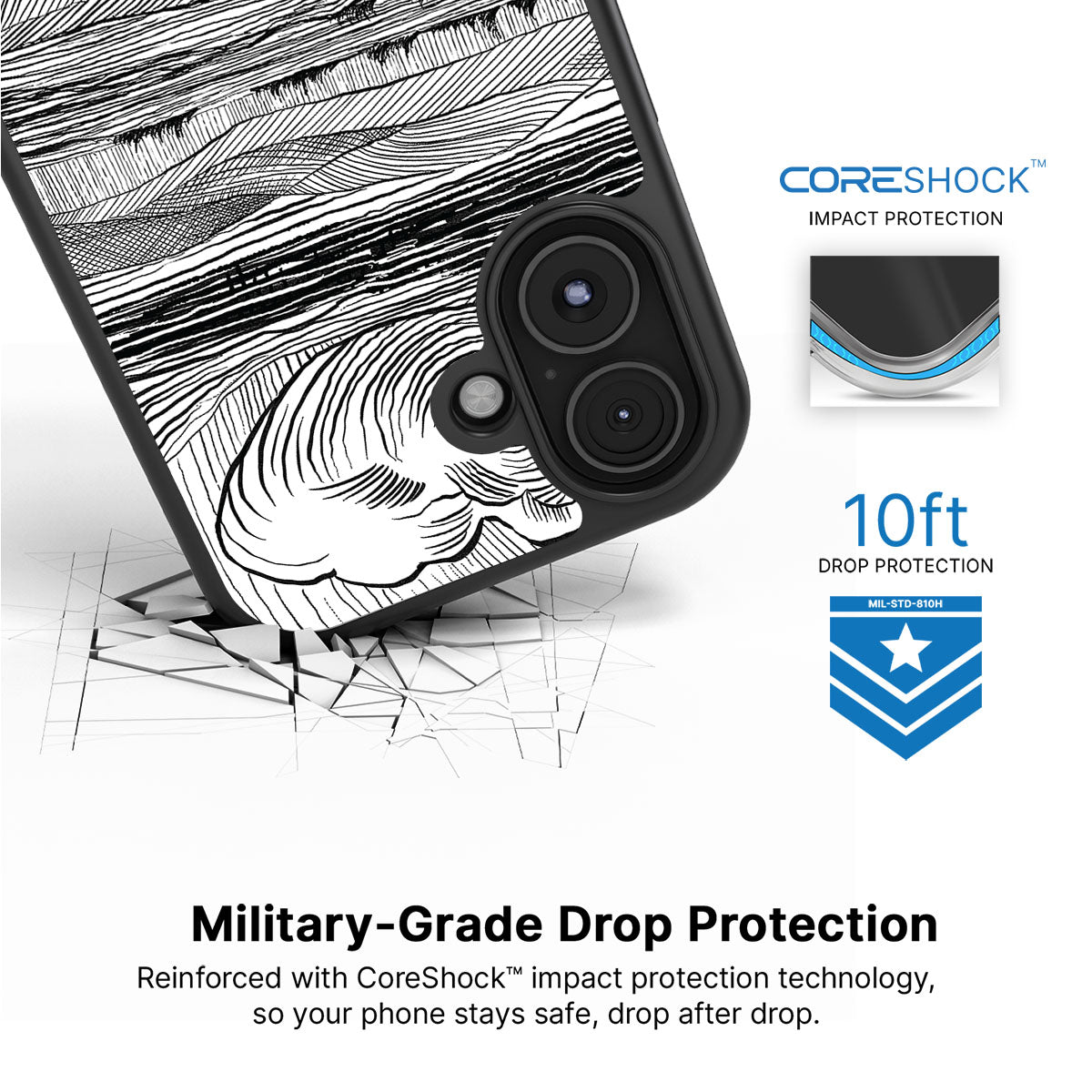 Linear Landscape - iPhone 16 Case #case type_core (magsafe), #case type_core (non magsafe)