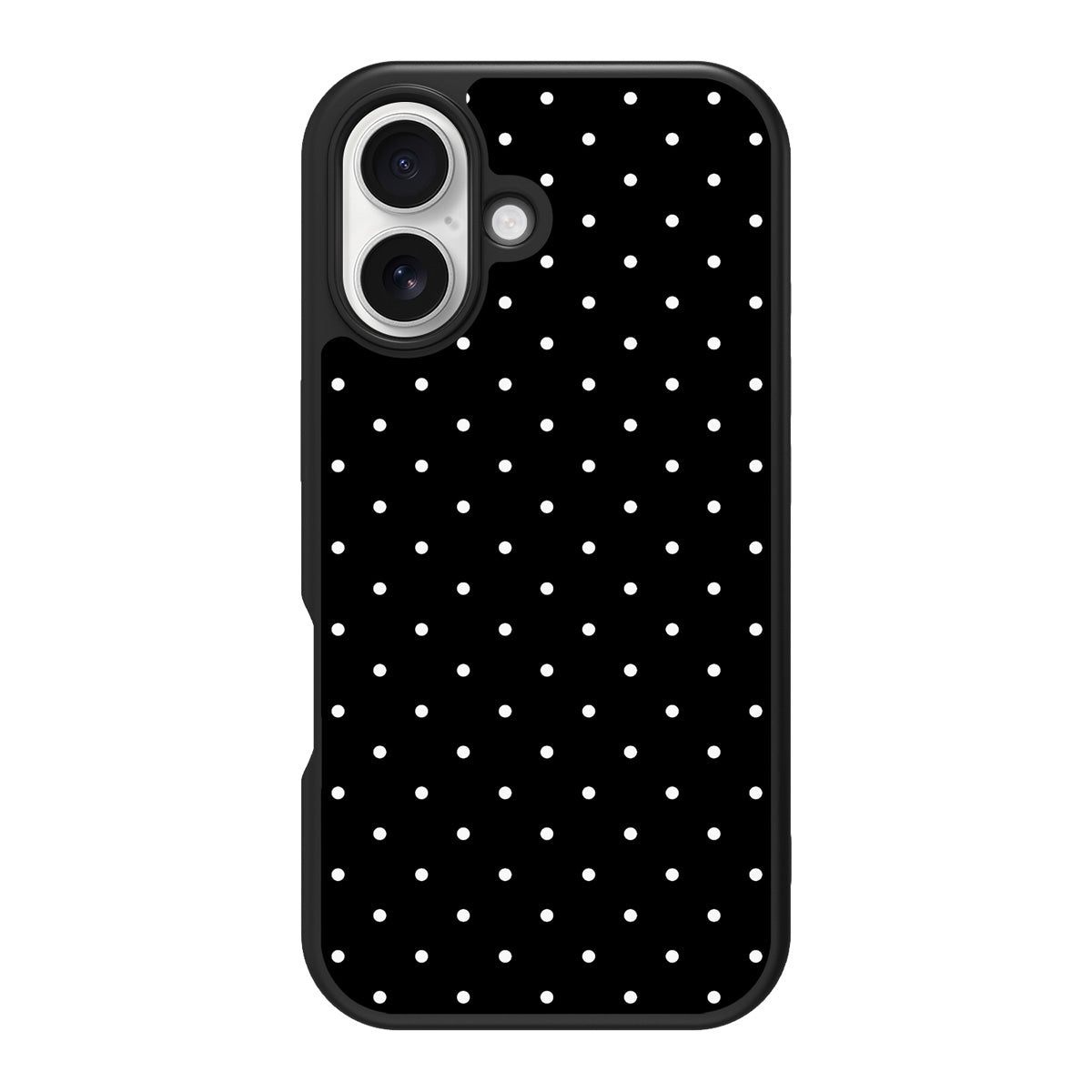 Midnight Confetti design back view – iPhone 16 case
