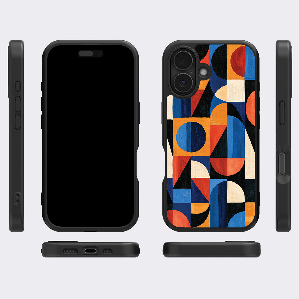 Modernist Muse iPhone 16 case cover – multi-angle view