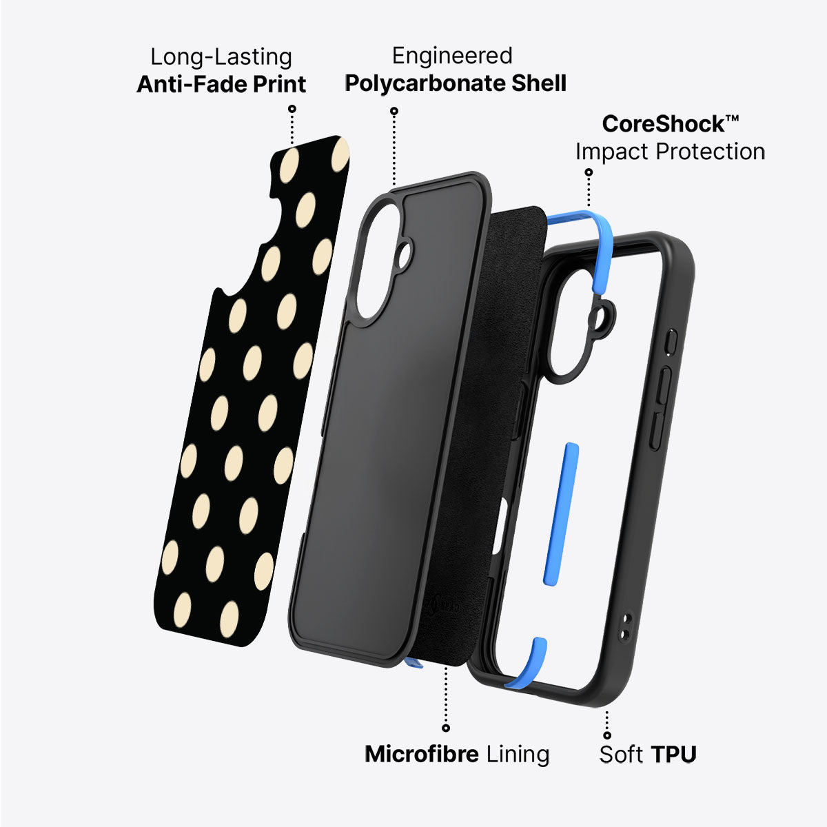 Noir Cream - iPhone 16 Case #case type_core (non magsafe)