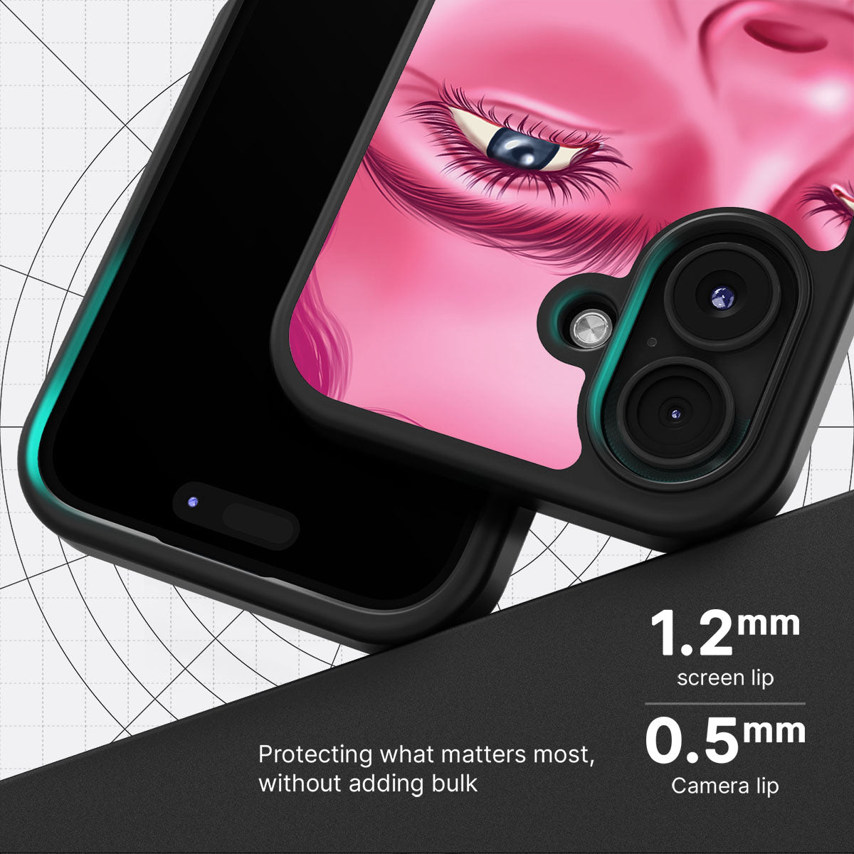 Pink Rage - iPhone 16 Case #case type_core (magsafe), #case type_core (non magsafe)