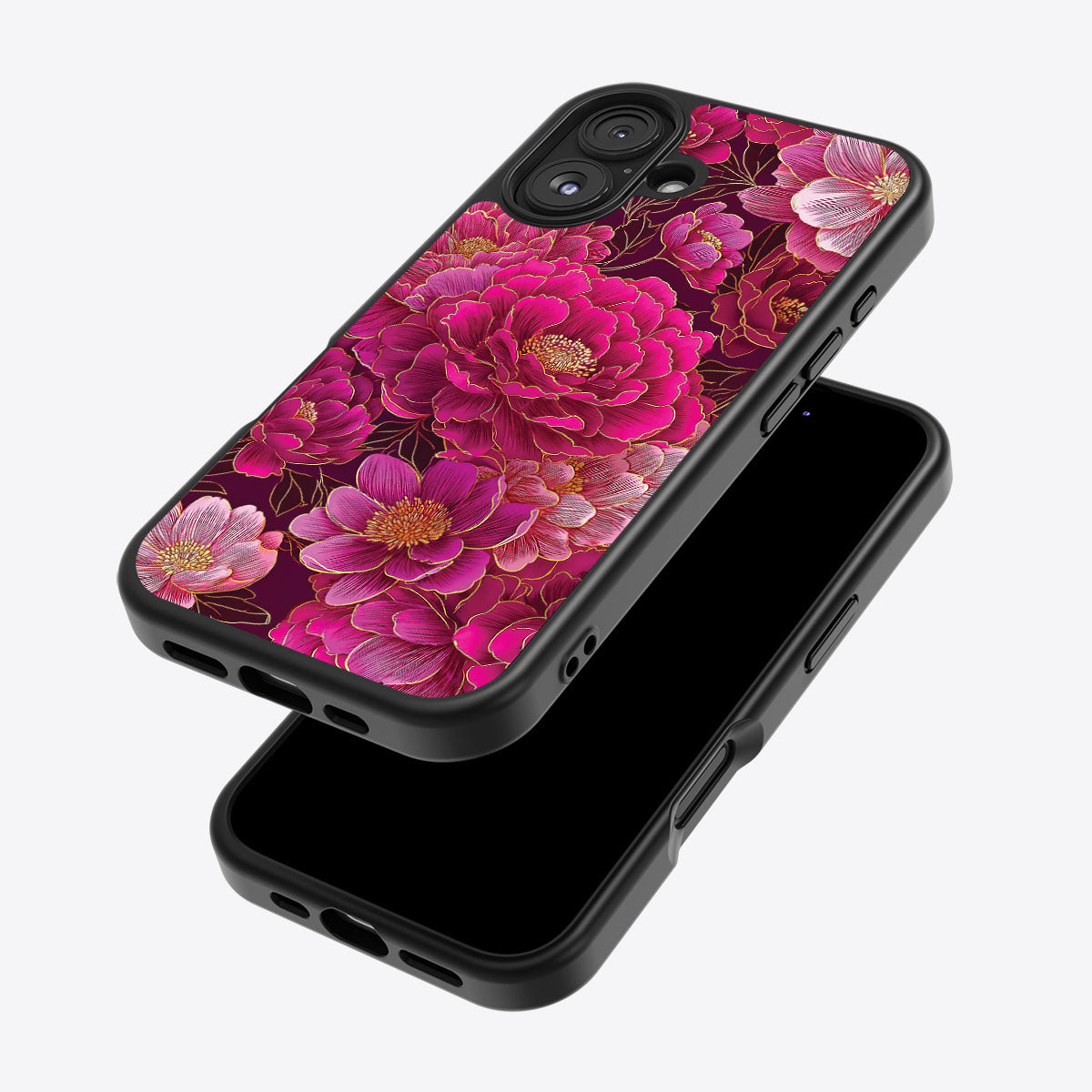 Pink Reverie iPhone 16 case – back and side view