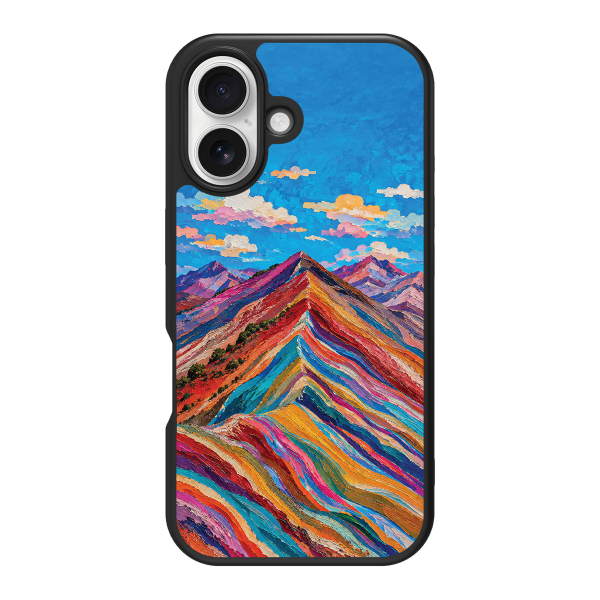 Spectrum Ridge design back view – iPhone 16 case