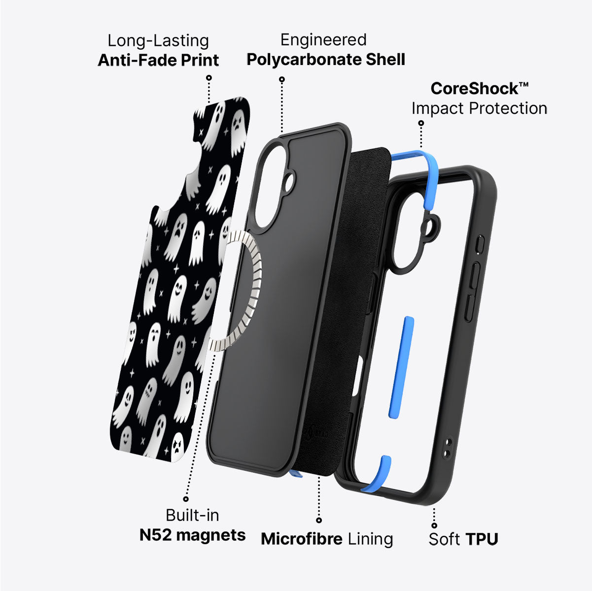 Spooky Spirits - iPhone 16 Case #case type_core (magsafe)