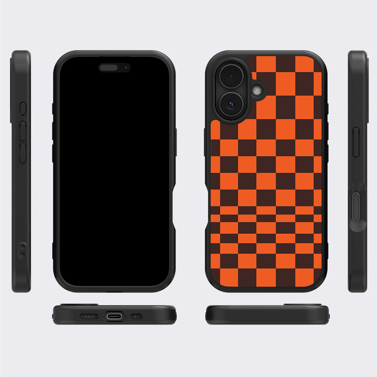 Amber Pop iPhone 16 Plus case cover – multi-angle view