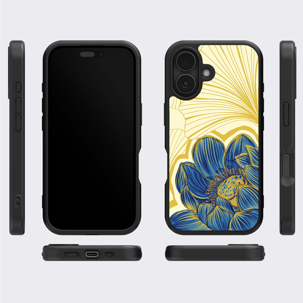 Blue Lotus - iPhone 16 Plus Case #case type_core (magsafe), #case type_core (non magsafe)
