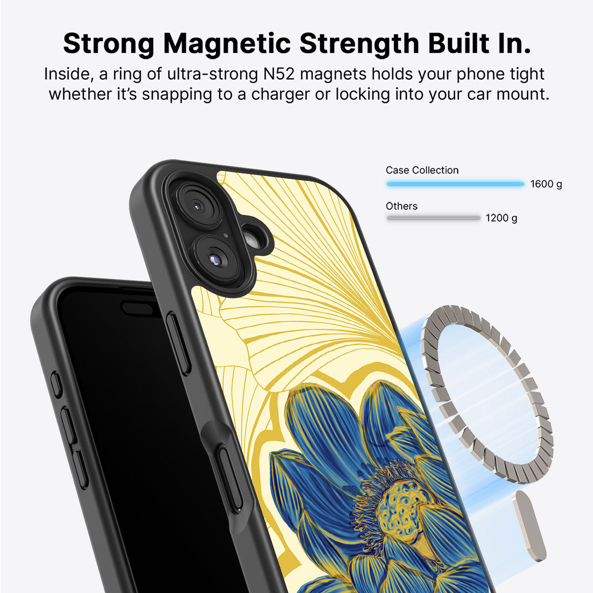 Blue Lotus - iPhone 16 Plus Case #case type_core (magsafe)