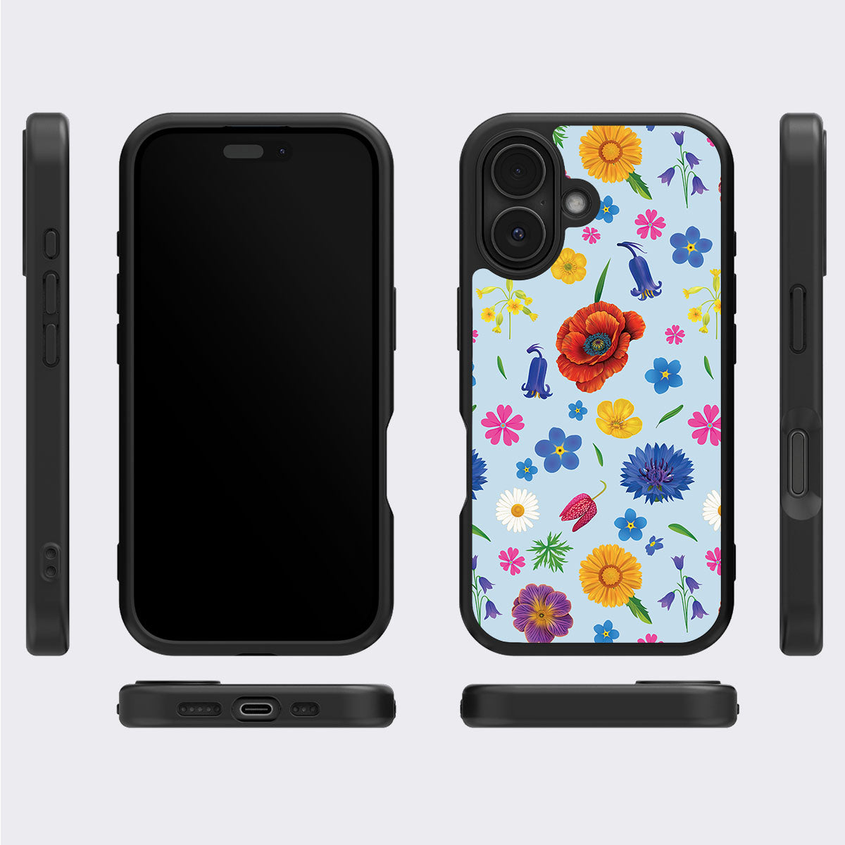 British Wildflowers - iPhone 16 Plus Case #case type_core (magsafe), #case type_core (non magsafe)