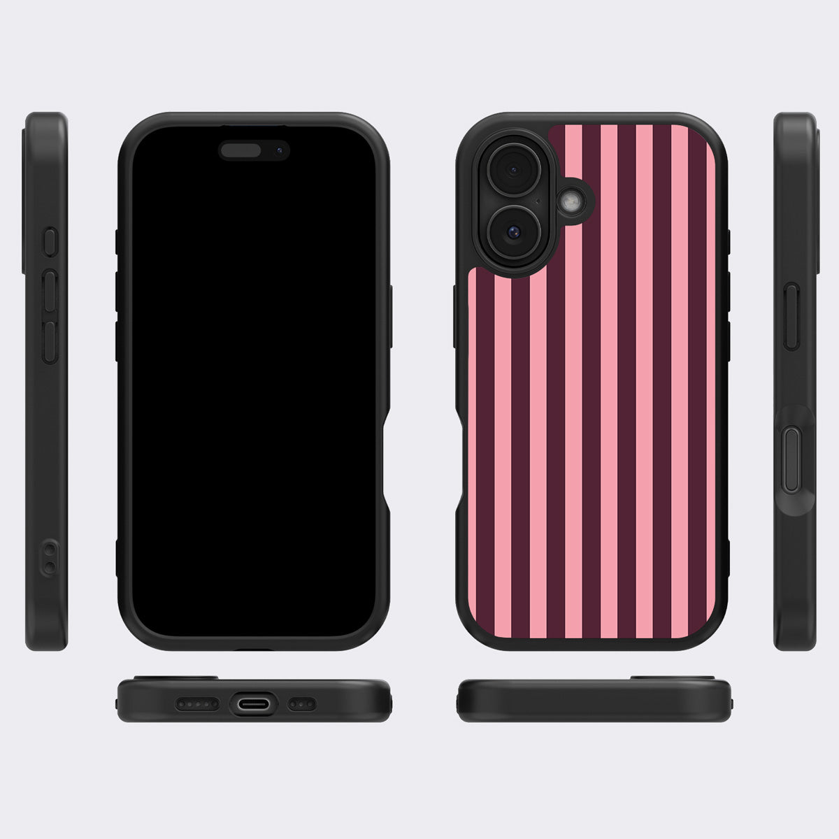 Candy Column iPhone 16 Plus case cover – multi-angle view