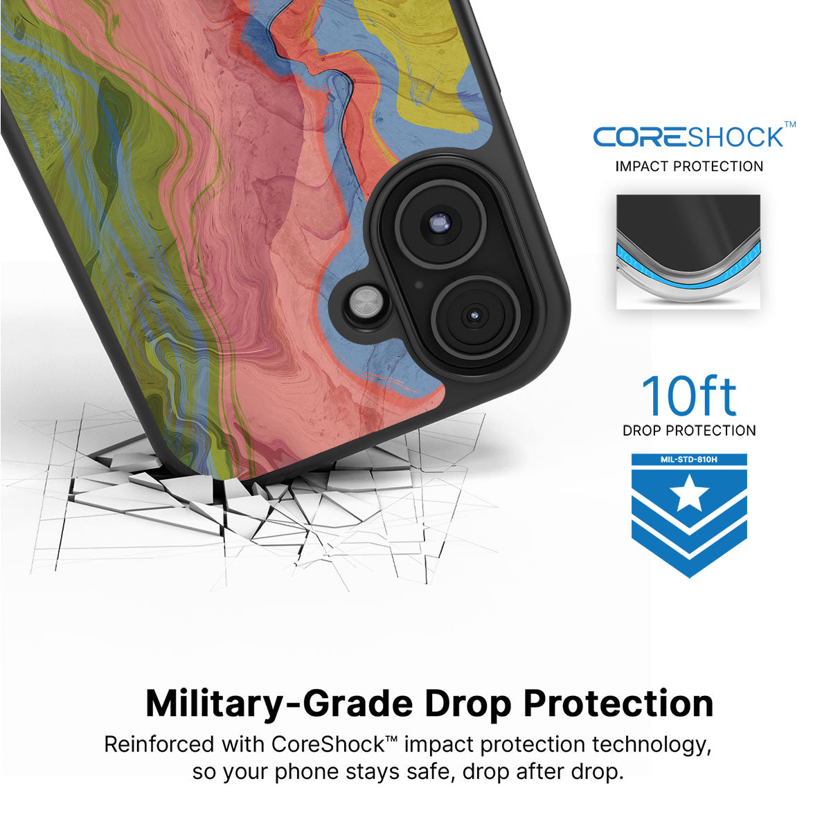 Coloured Rivers - iPhone 16 Plus Case, #case type_core (magsafe), #case type_core (non magsafe)