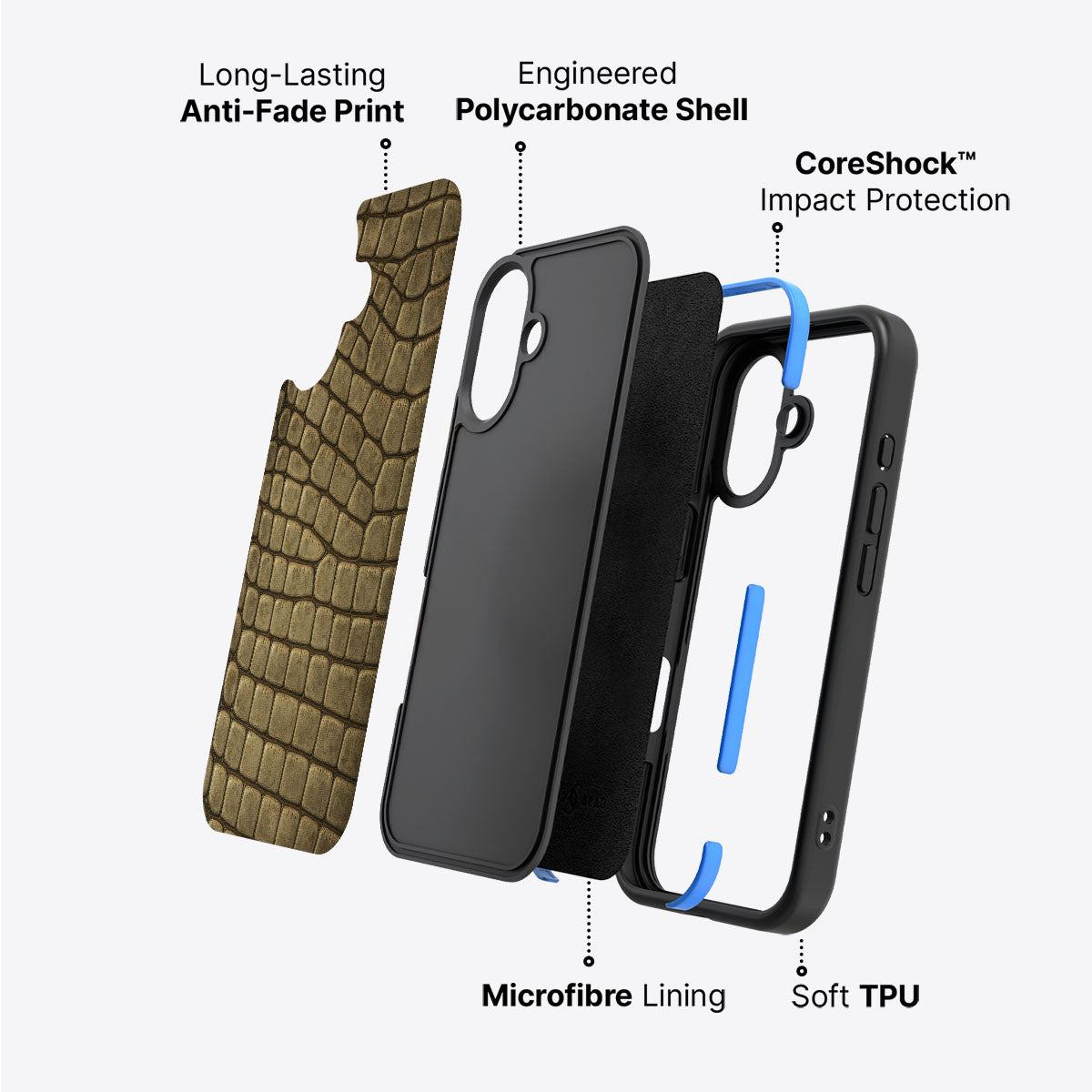 Croc Scales - iPhone 16 Plus Case  #case type_core (non magsafe)