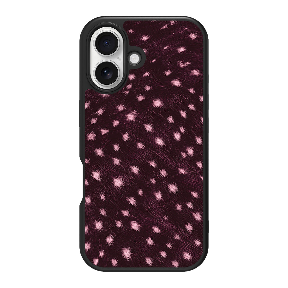 Fawn Spots design back view – iPhone 16 Plus case