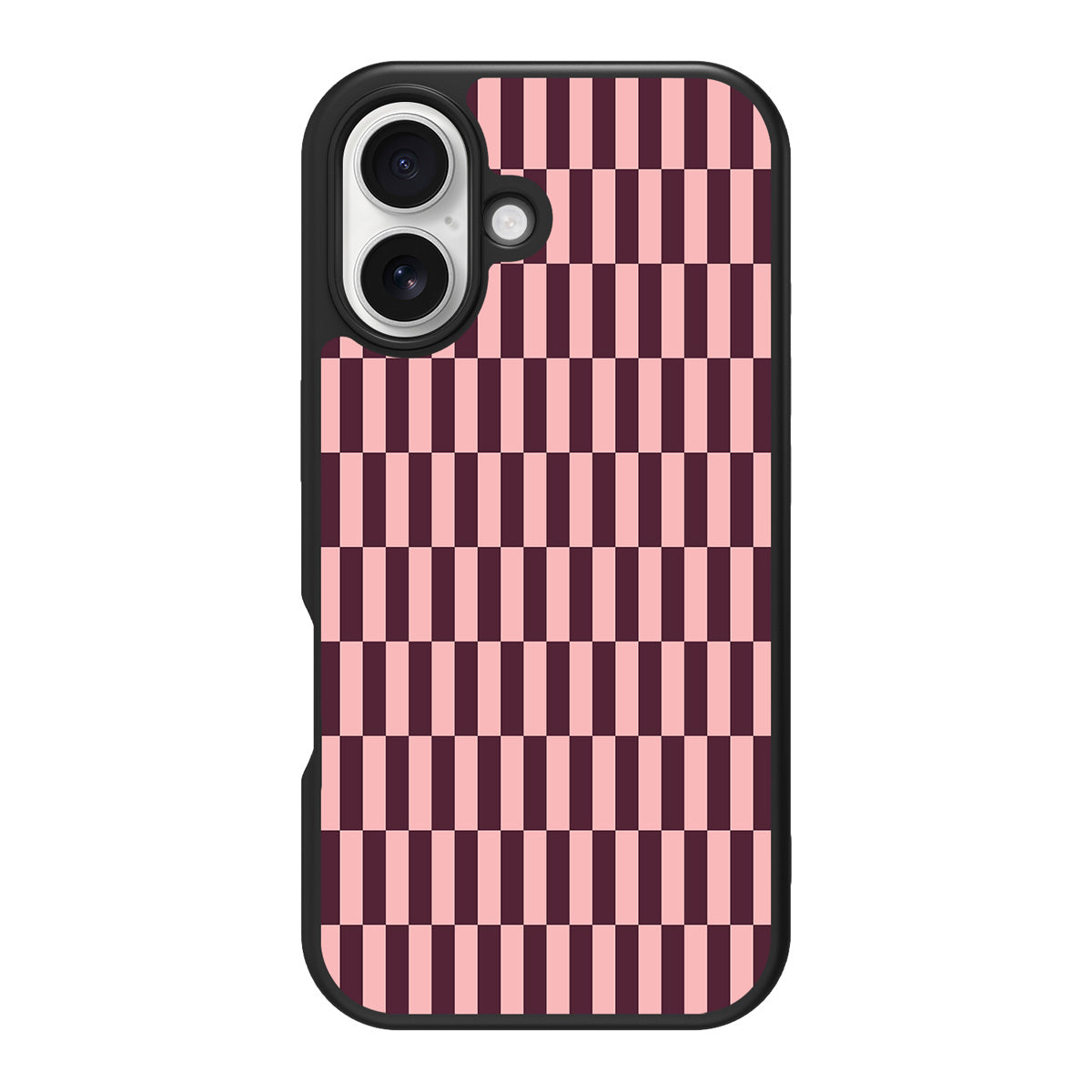 Garnet Stack design back view – iPhone 16 Plus case
