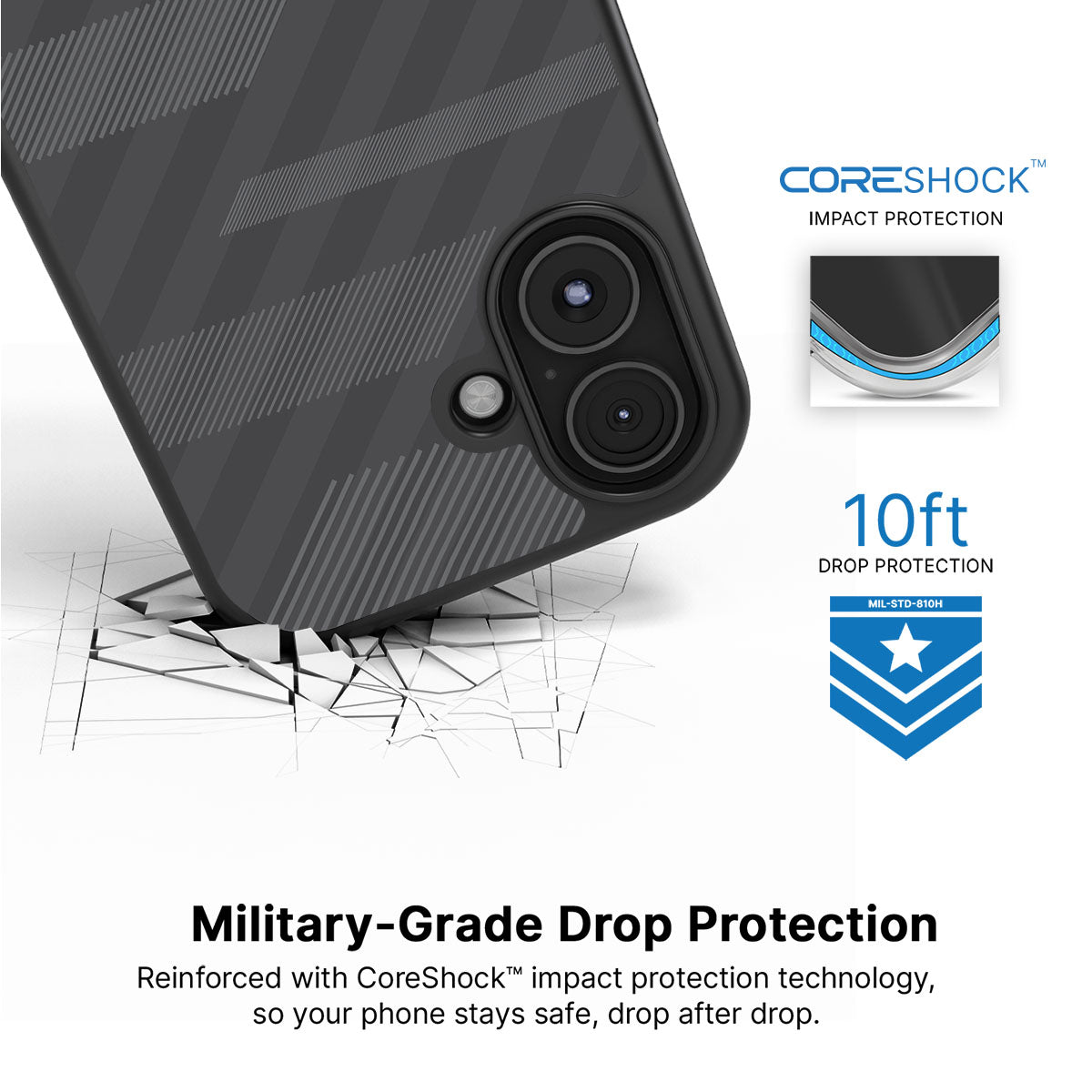 Gray Twill Play - iPhone 16 Plus Case #case type_core (magsafe), #case type_core (non magsafe)