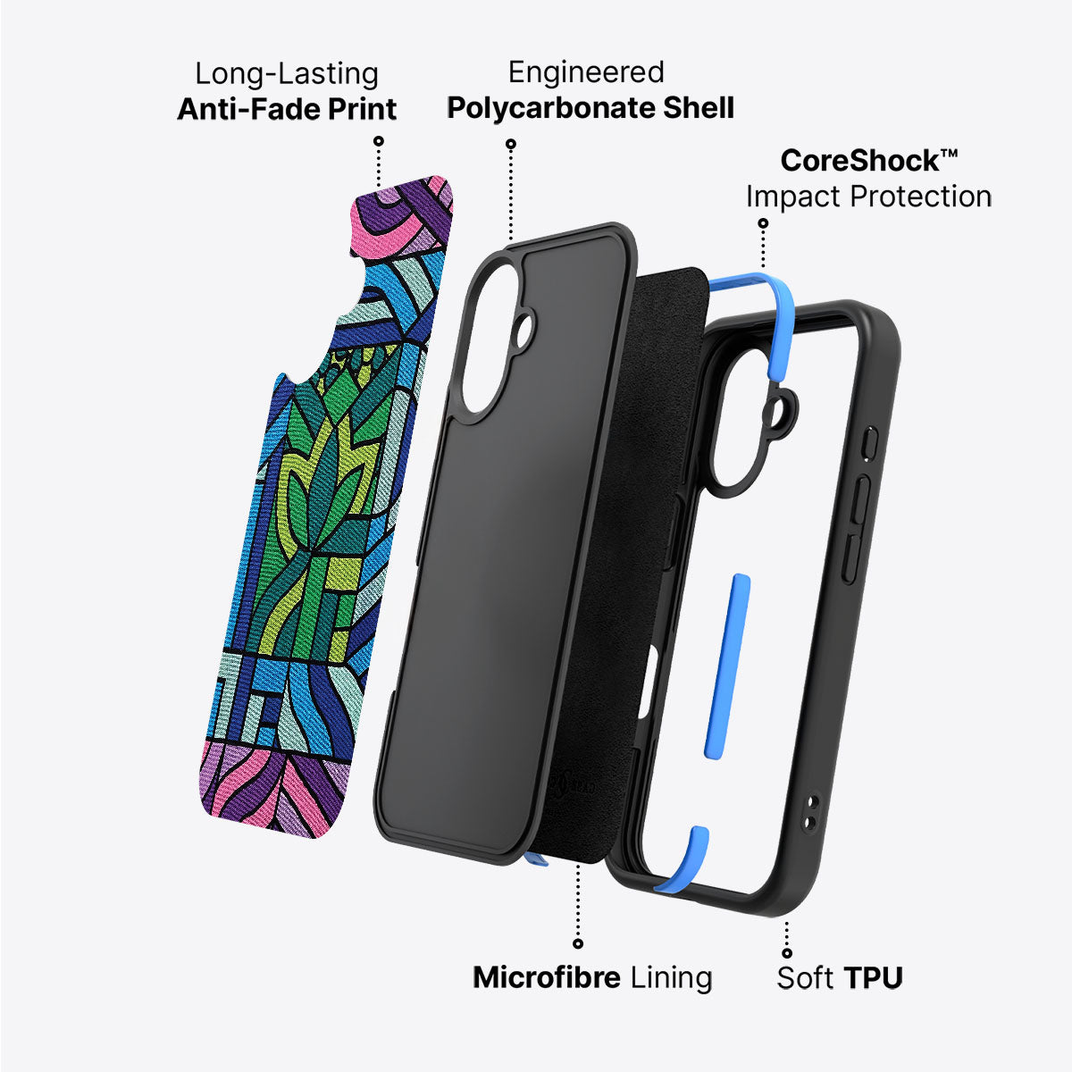 Green Flame - iPhone 16 Plus Case #case type_core (non magsafe)