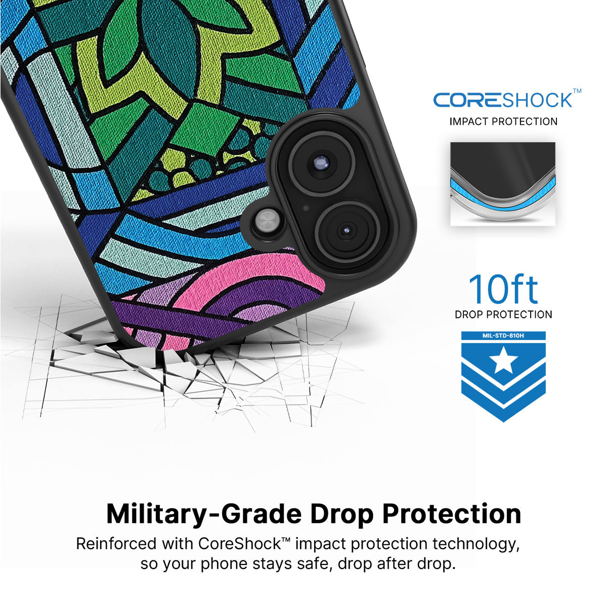 Green Flame - iPhone 16 Plus Case #case type_core (magsafe), #case type_core (non magsafe)