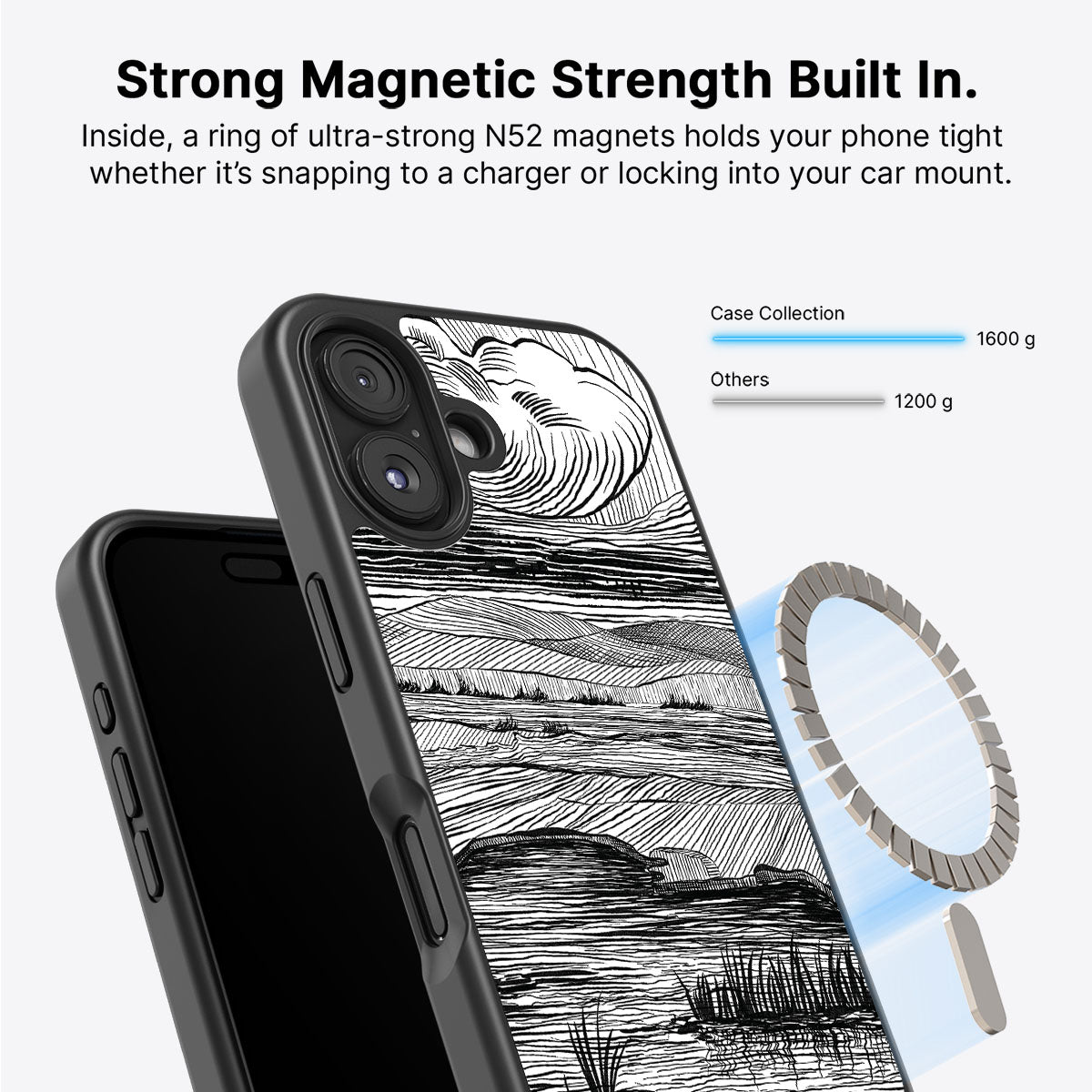 Linear Landscape - iPhone 16 Plus Case #case type_core (magsafe)