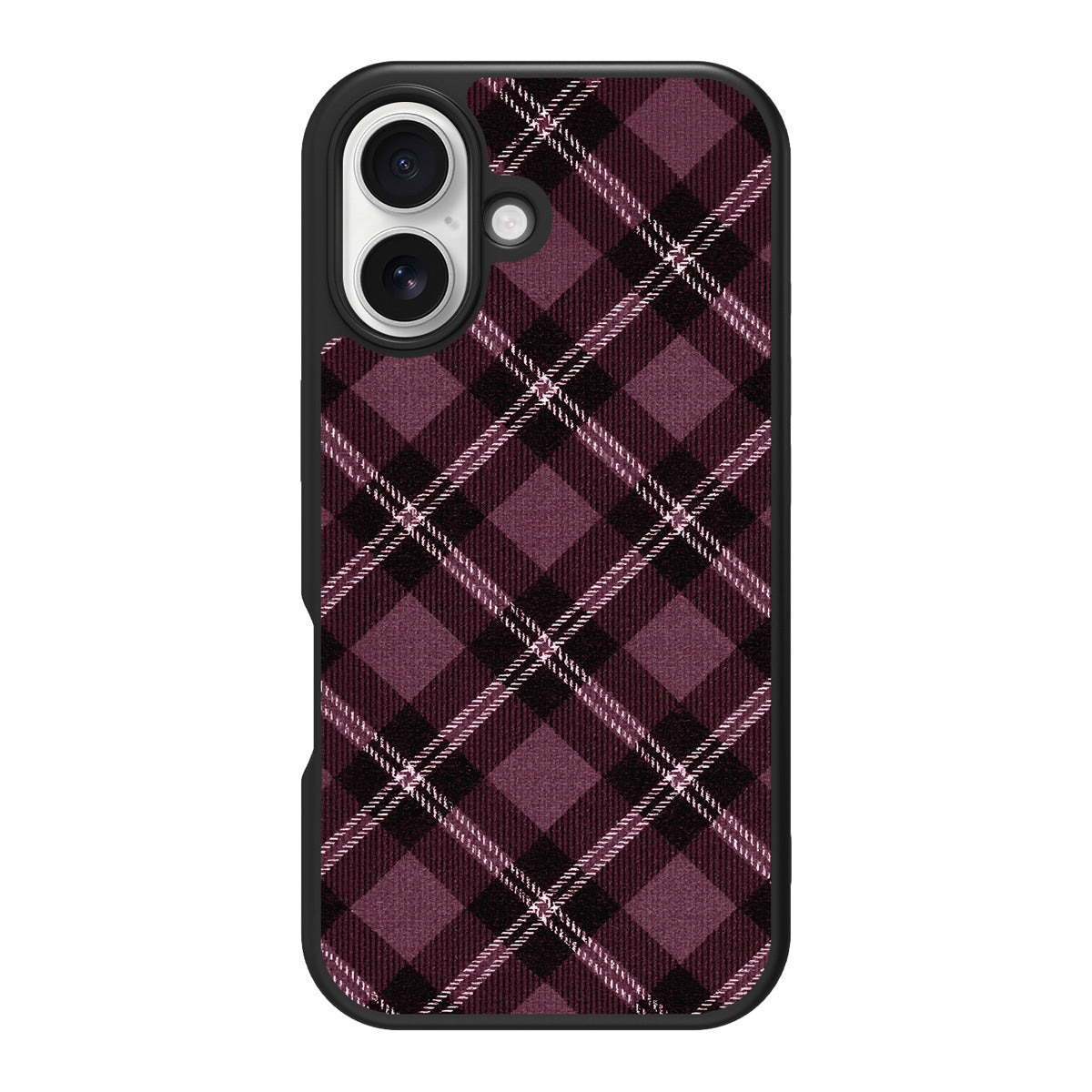 Merlot Weave design back view – iPhone 16 Plus case