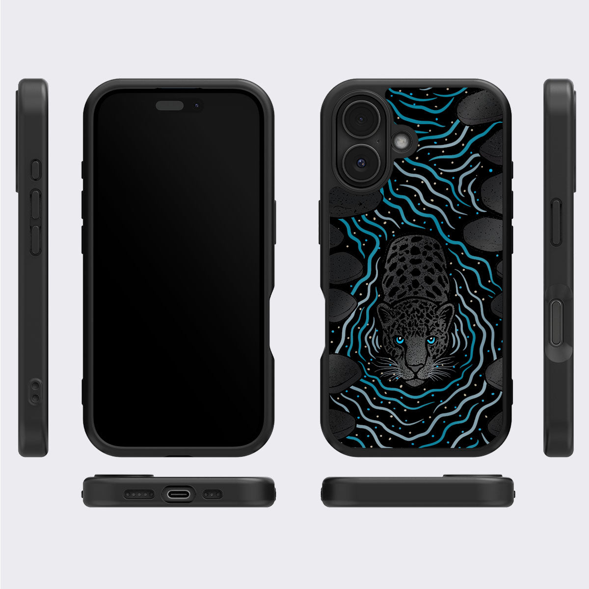 Midnight Panther - iPhone 16 Plus Case, #case type_core (magsafe), #case type_core (non magsafe)