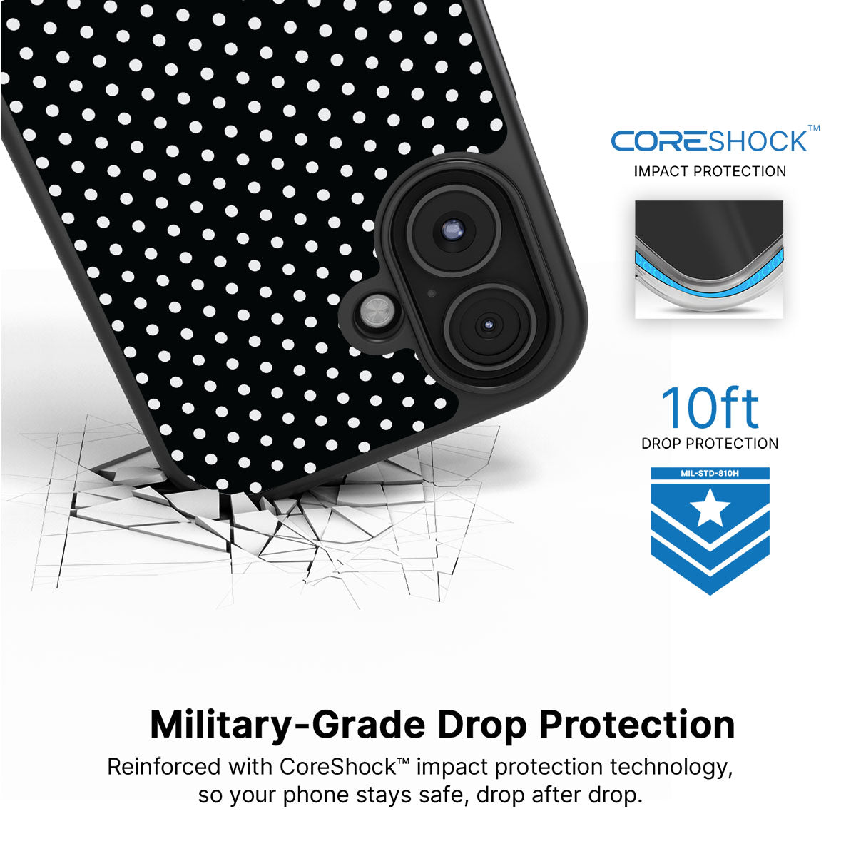 Noir Mesh - iPhone 16 Plus Case #case type_core (magsafe), #case type_core (non magsafe)