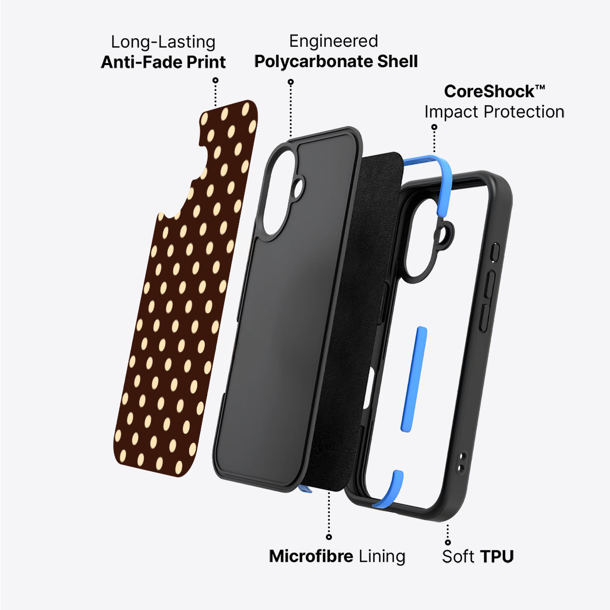 Nutty Choco - iPhone 16 Plus Case #case type_core (non magsafe)