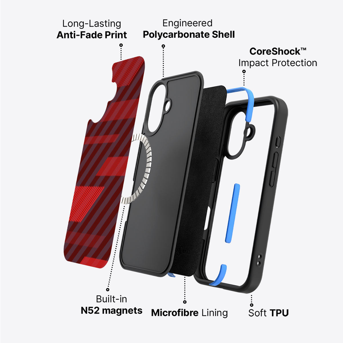 Orange Twill Play - iPhone 16 Plus Case #case type_core (magsafe)