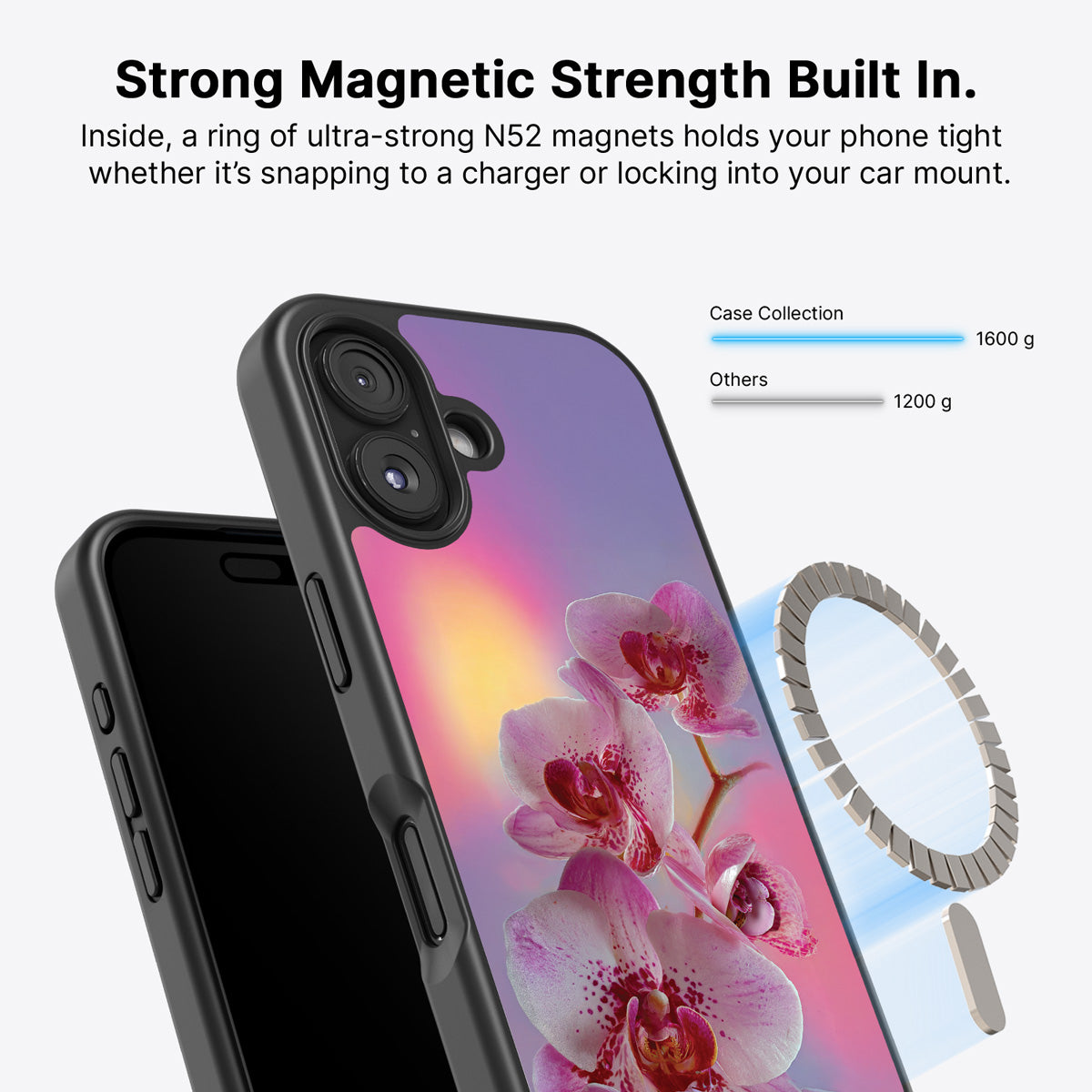iPhone 16 Plus MagSafe case – Orchid Dream design