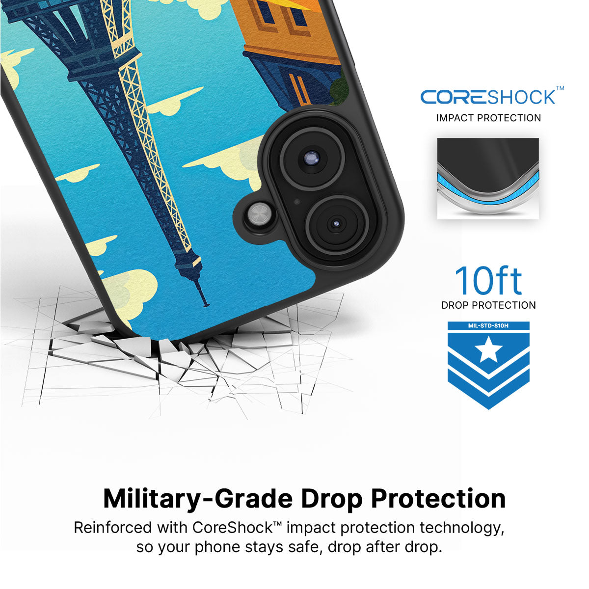 Paris - iPhone 16 Plus Case #case type_core (magsafe), #case type_core (non magsafe)