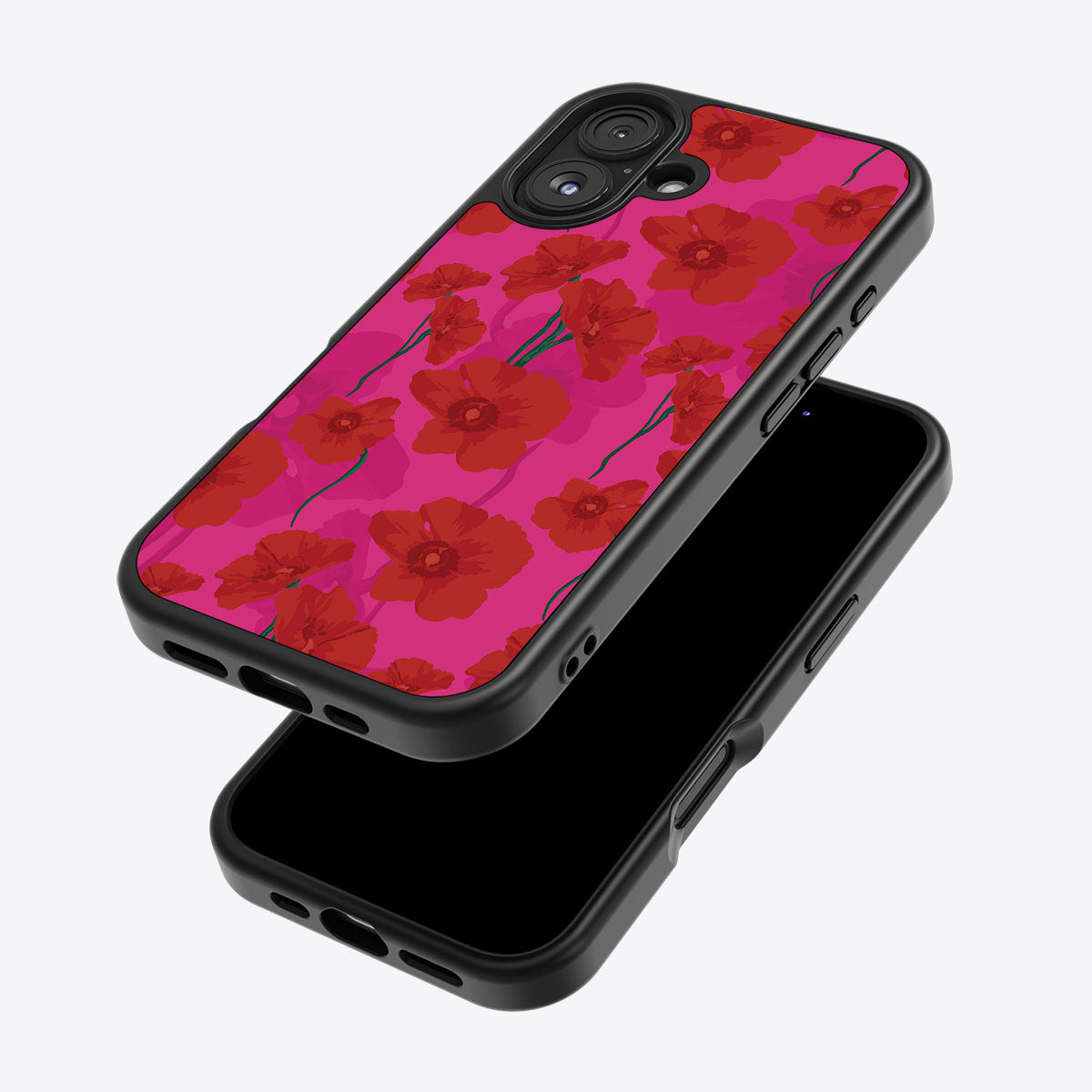 Pink Poppies - iPhone 16 Plus Case #case type_core (magsafe), #case type_core (non magsafe)