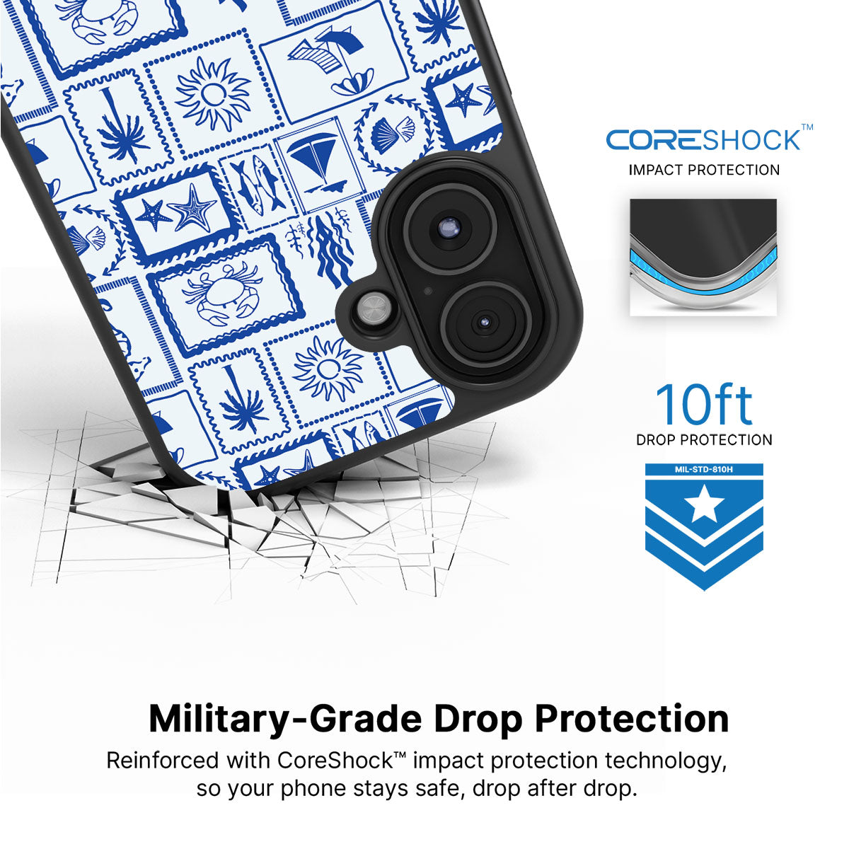 Seaside Sketches - iPhone 16 Plus Case #case type_core (magsafe), #case type_core (non magsafe)