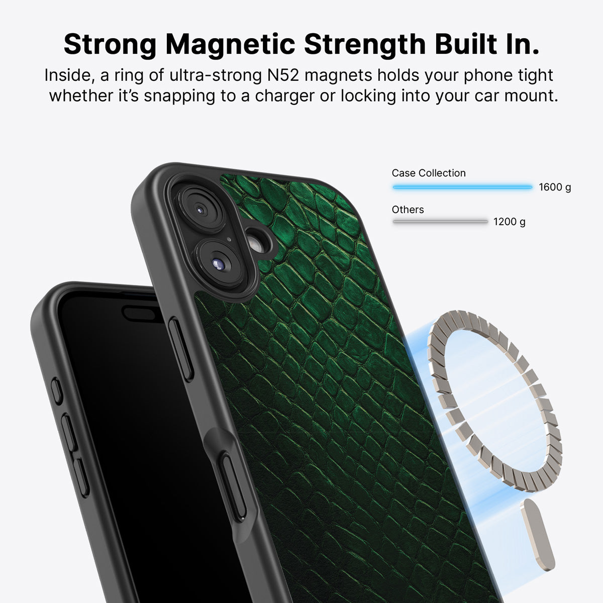 Green Designer iPhone 16 Plus Case – Slytherin Senses | MagSafe