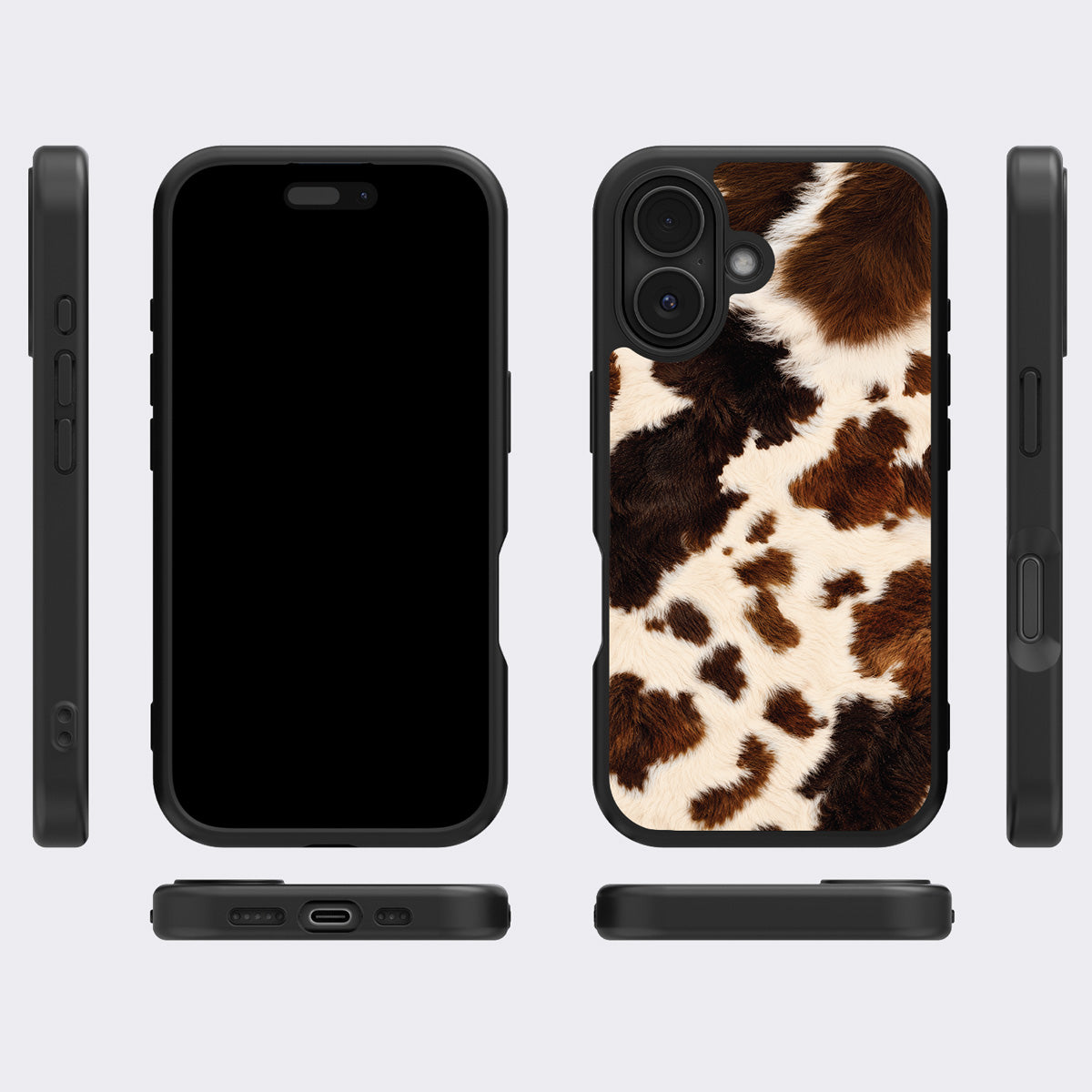 Cowhide Designer iPhone 16 Plus Case – Swiss Cow | MagSafe