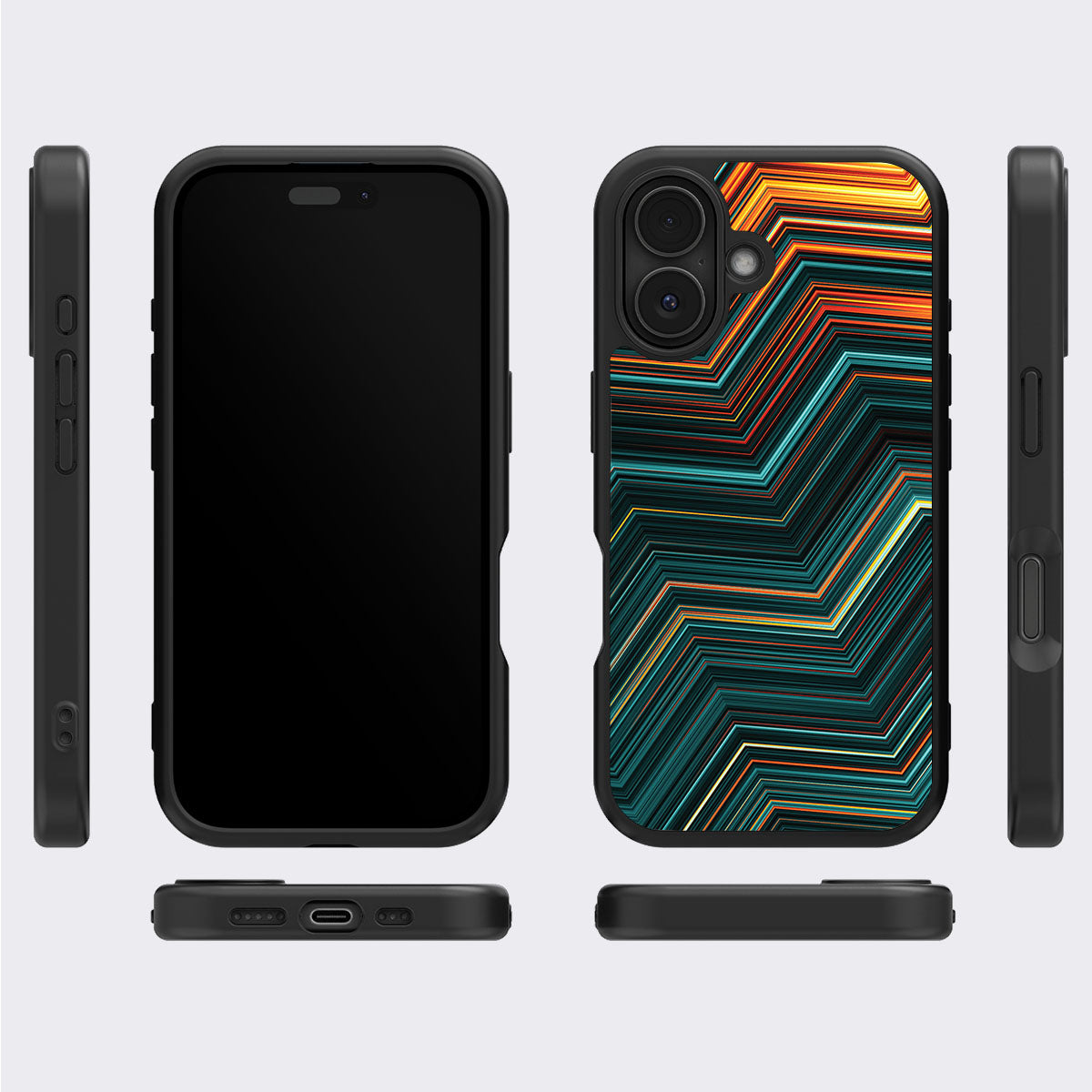 Techno Waves - iPhone 16 Plus Case #case type_core (magsafe), #case type_core (non magsafe)