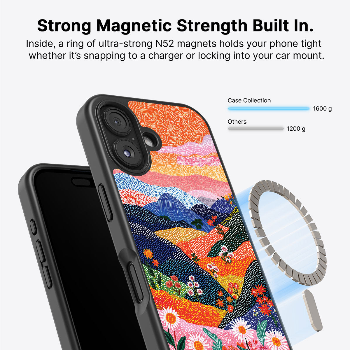 Scenic Designer iPhone 16 Plus Case – Wildflower Valley | MagSafe