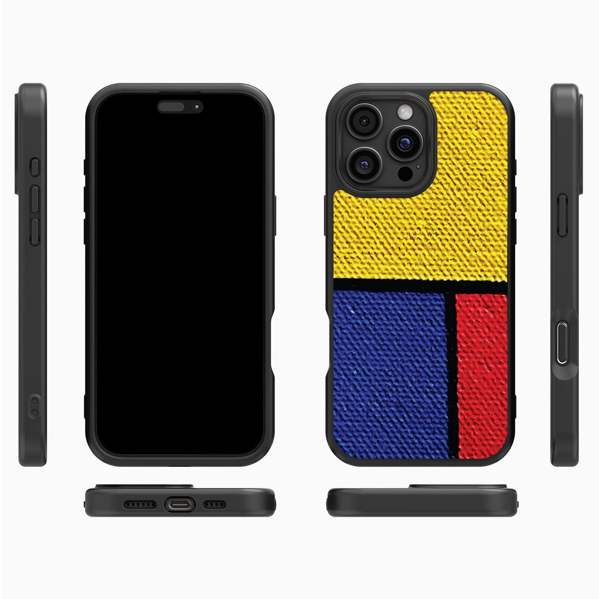 Bauhaus Blocks - iPhone 16 Pro Case #case type_core (magsafe), #case type_core (non magsafe)