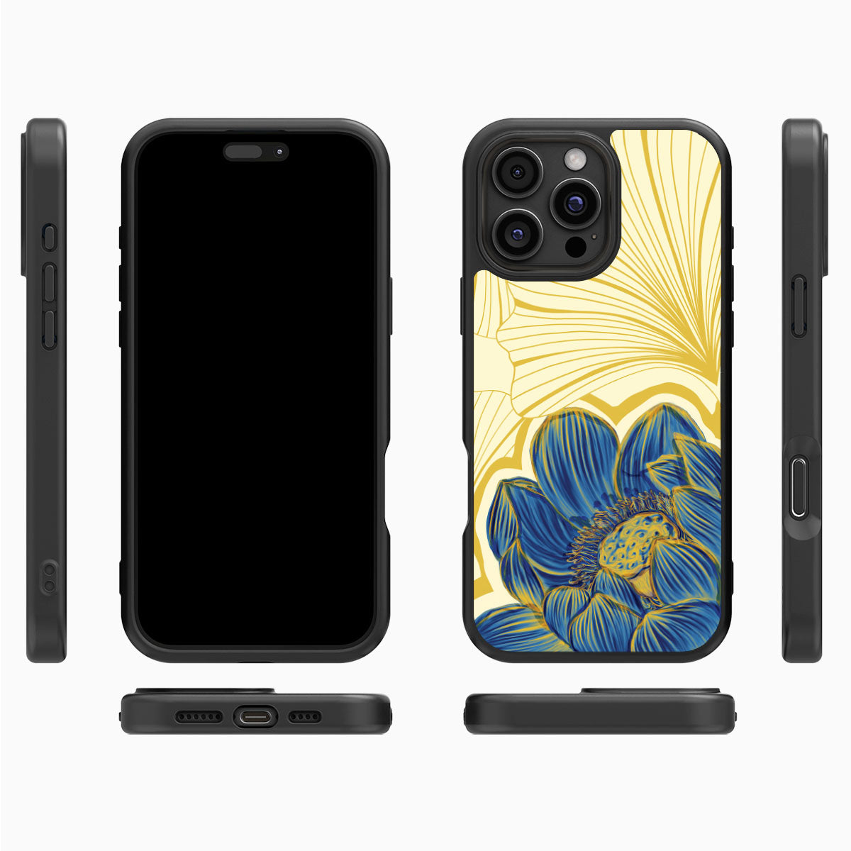 Blue Lotus - iPhone 16 Pro Case #case type_core (magsafe), #case type_core (non magsafe)