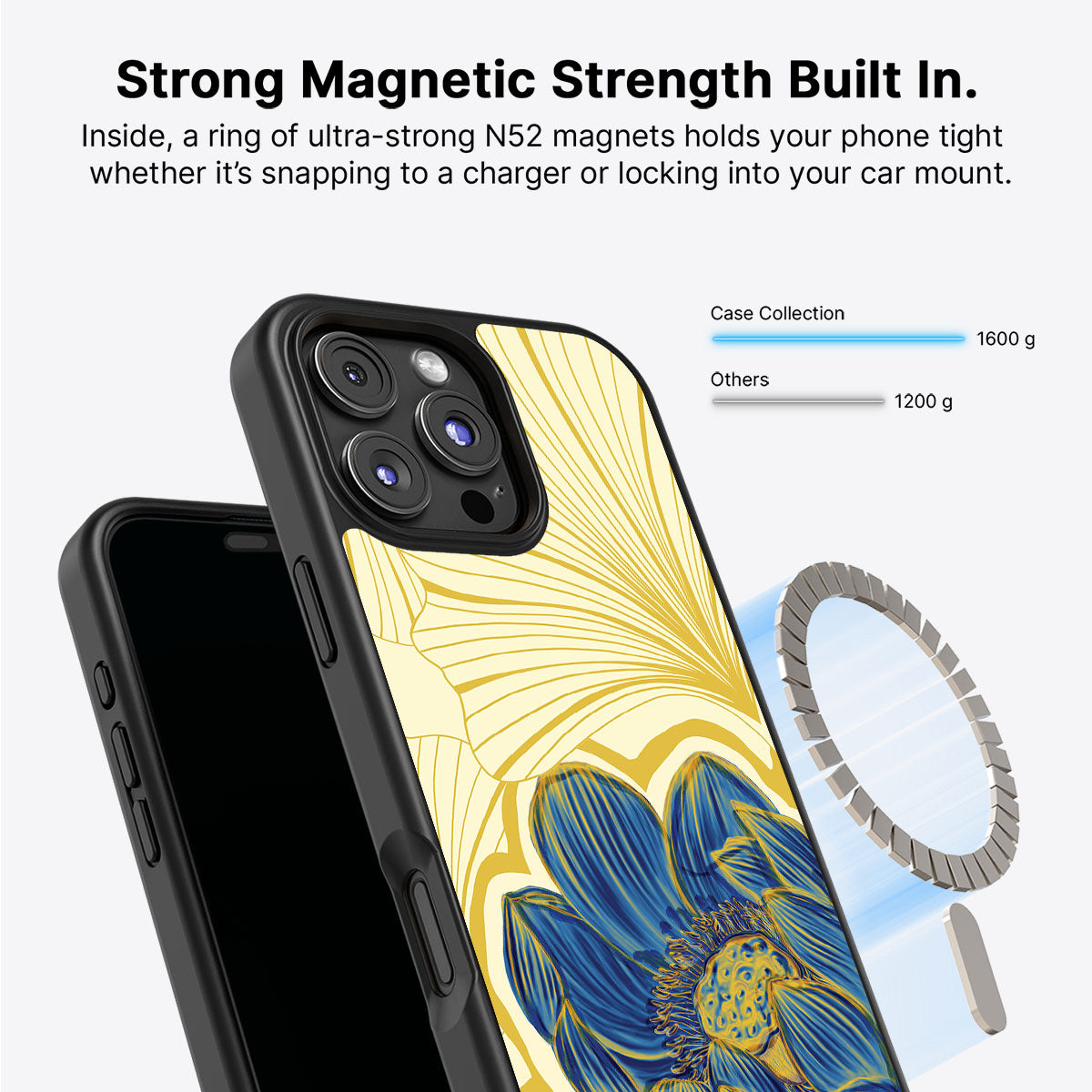 Blue Lotus - iPhone 16 Pro Case #case type_core (magsafe)