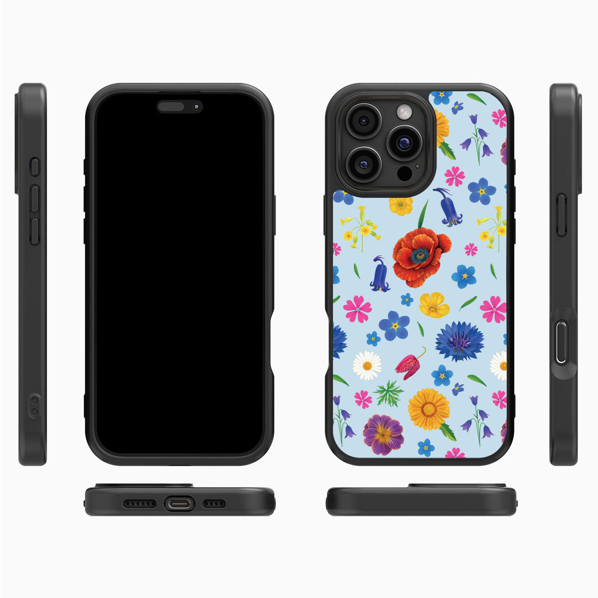 British Wildflowers - iPhone 16 Pro Case #case type_core (magsafe), #case type_core (non magsafe)